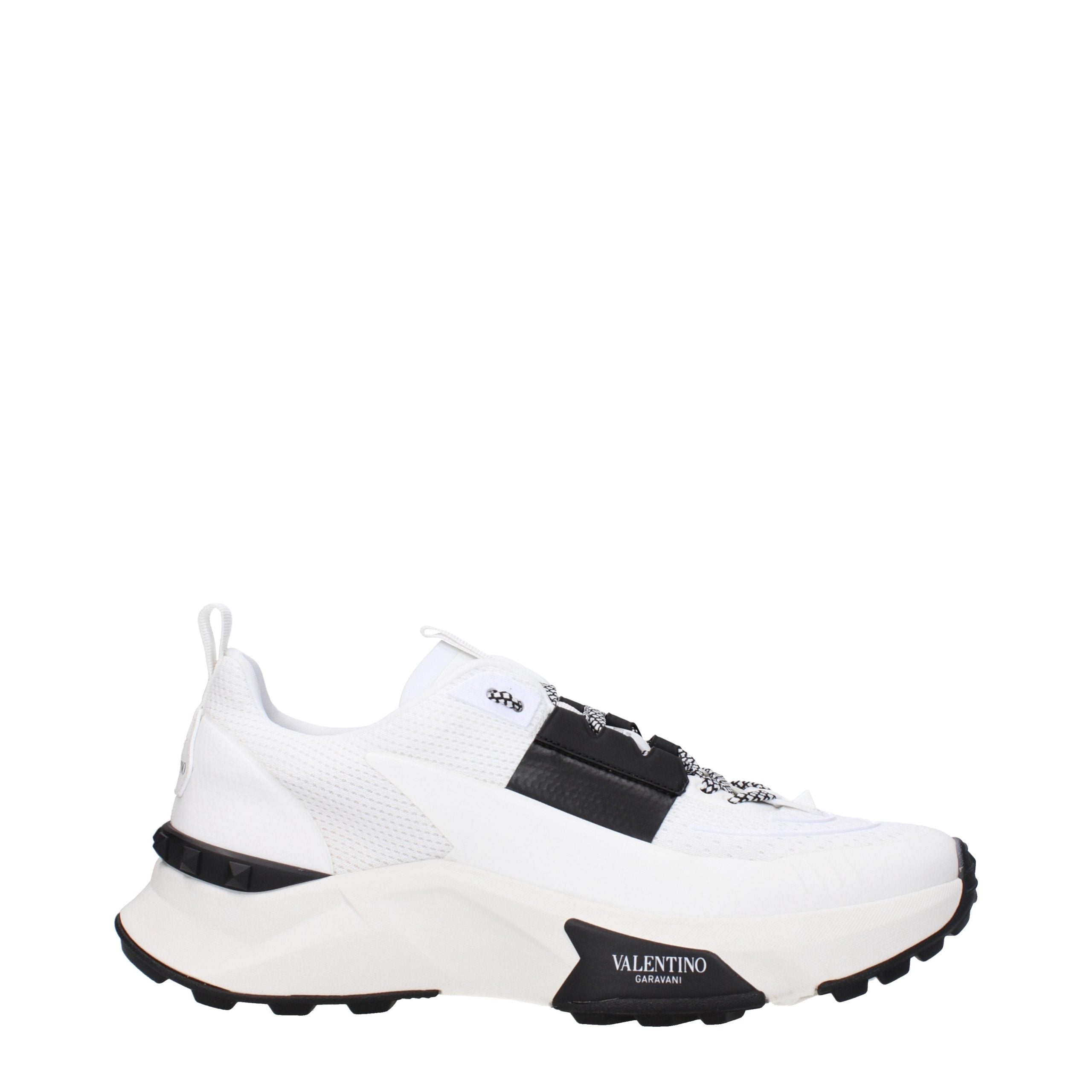 Valentino Garavani White Fabric Athletic Sneakers-1