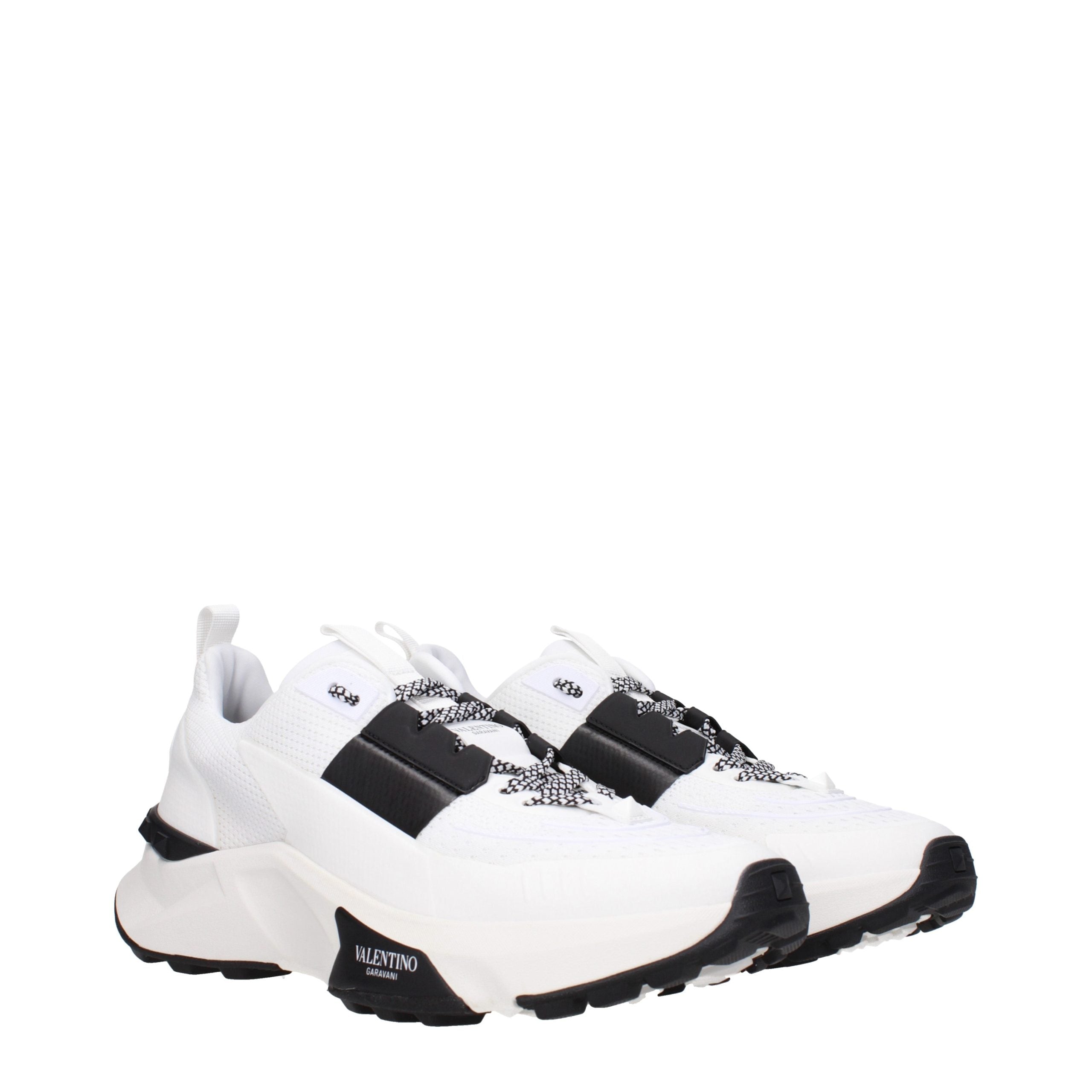 Valentino Garavani White Fabric Athletic Sneakers-2