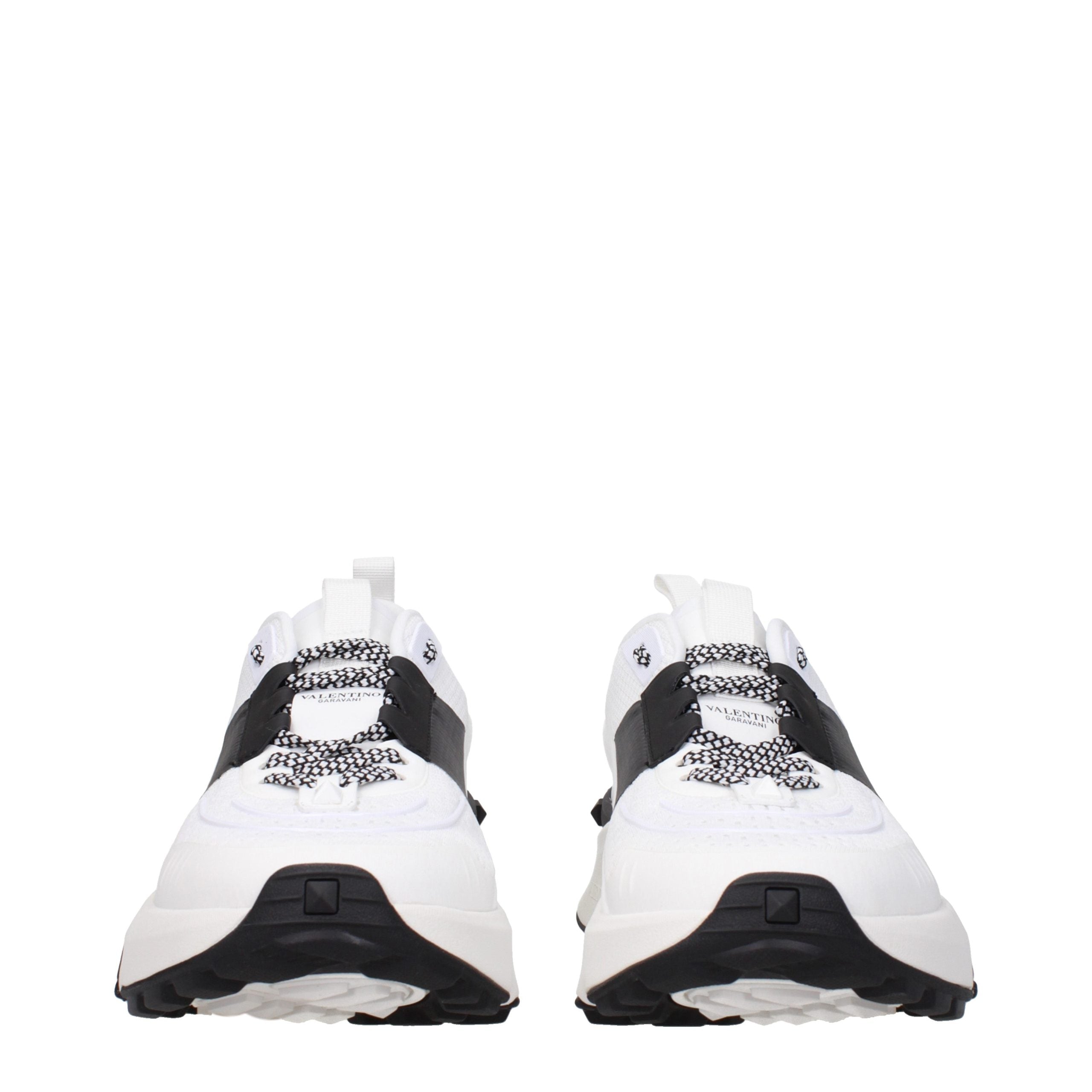 Valentino Garavani White Fabric Athletic Sneakers-3