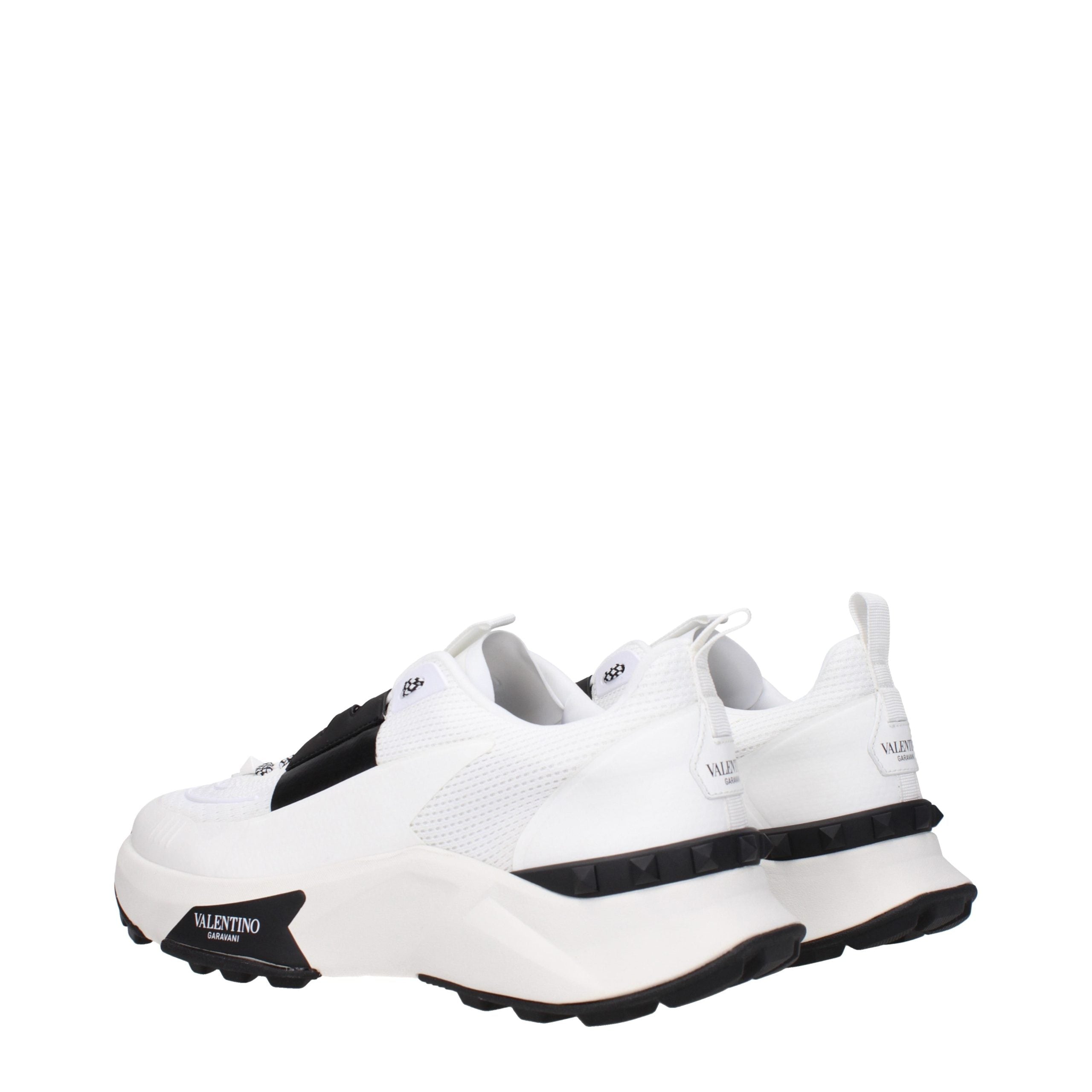 Valentino Garavani White Fabric Athletic Sneakers-4
