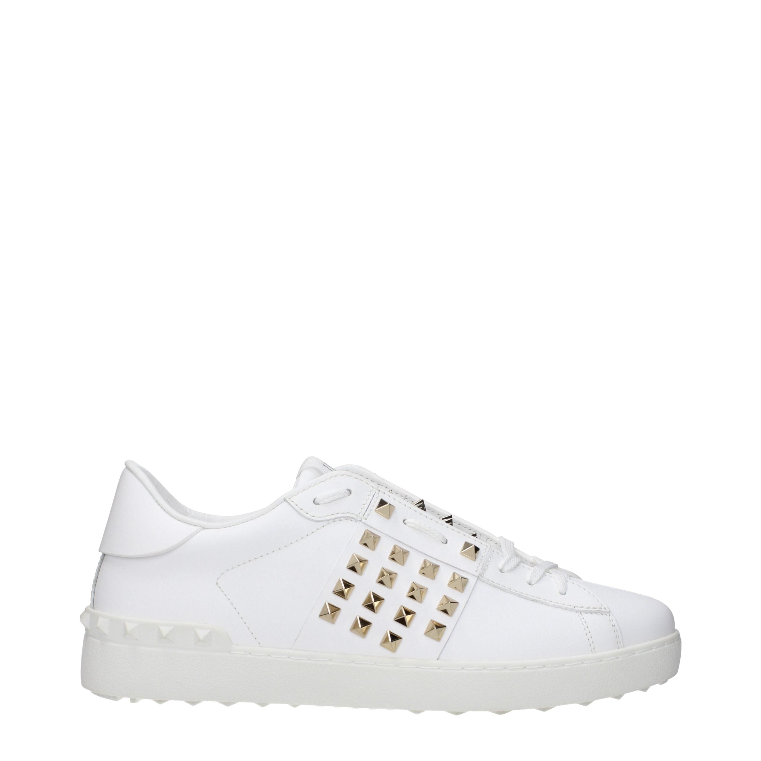 Valentino Garavani White Leather Low-Top Sneakers-1