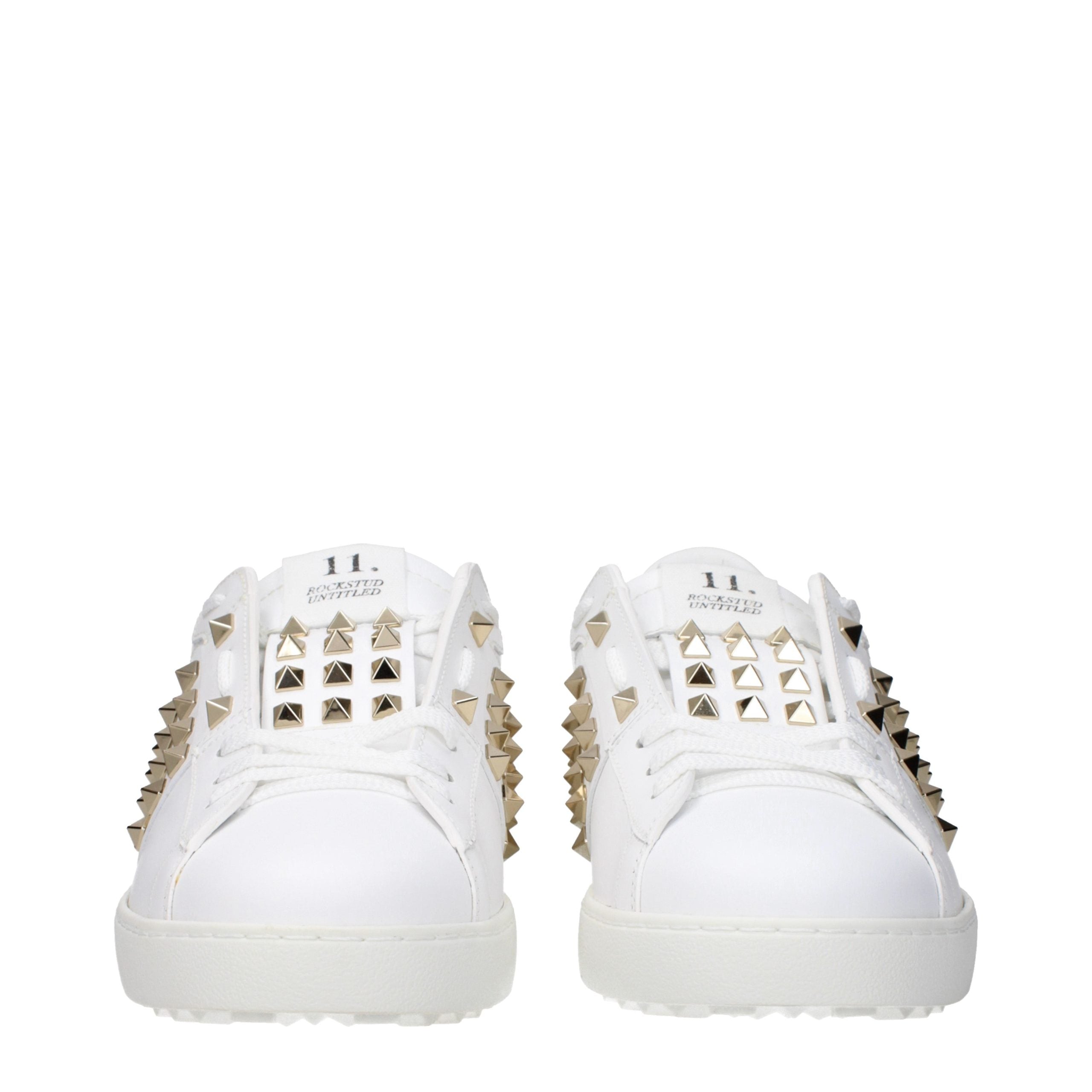 Valentino Garavani White Leather Low-Top Sneakers-3