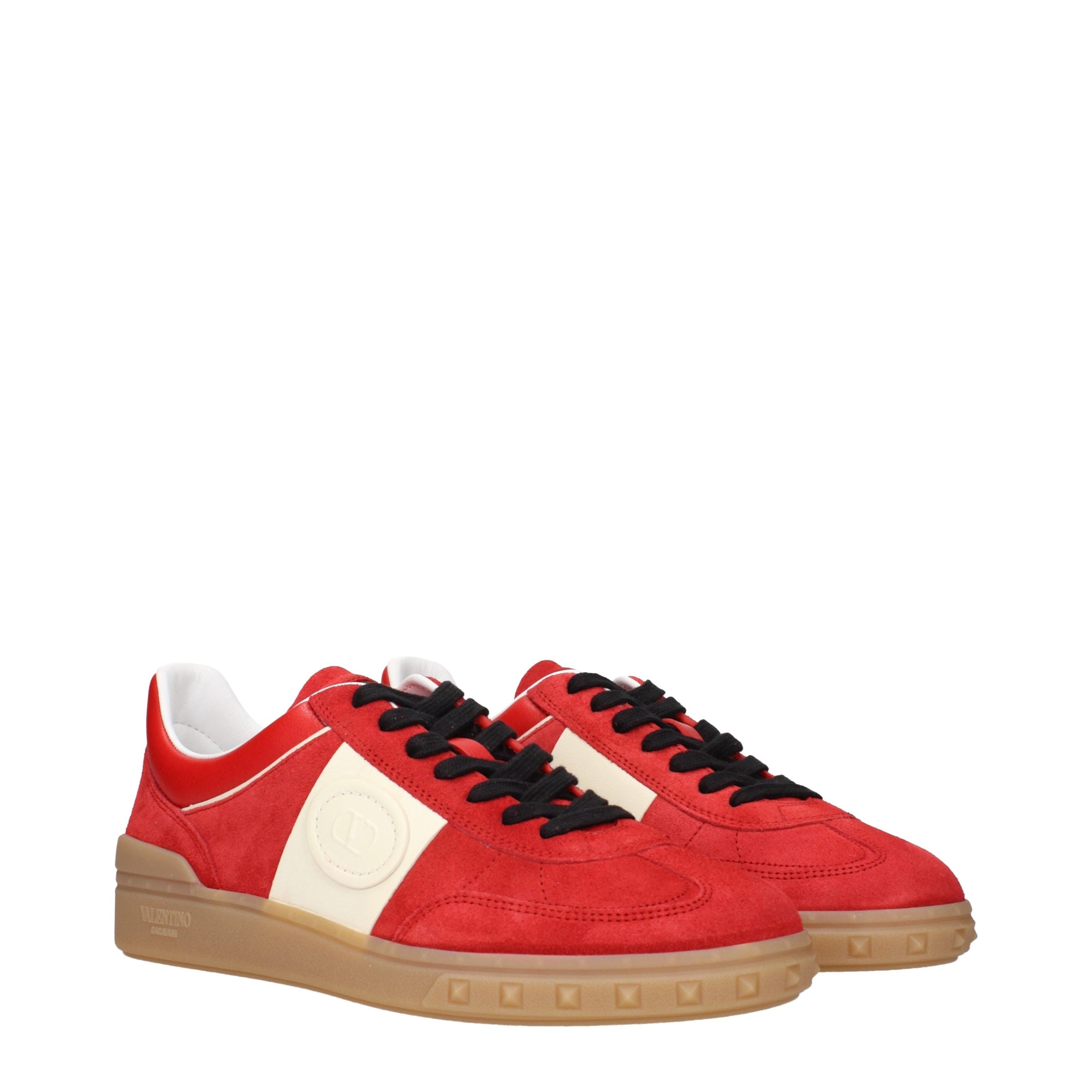 Valentino Garavani Rote Leder Low-Top-Sneaker-2