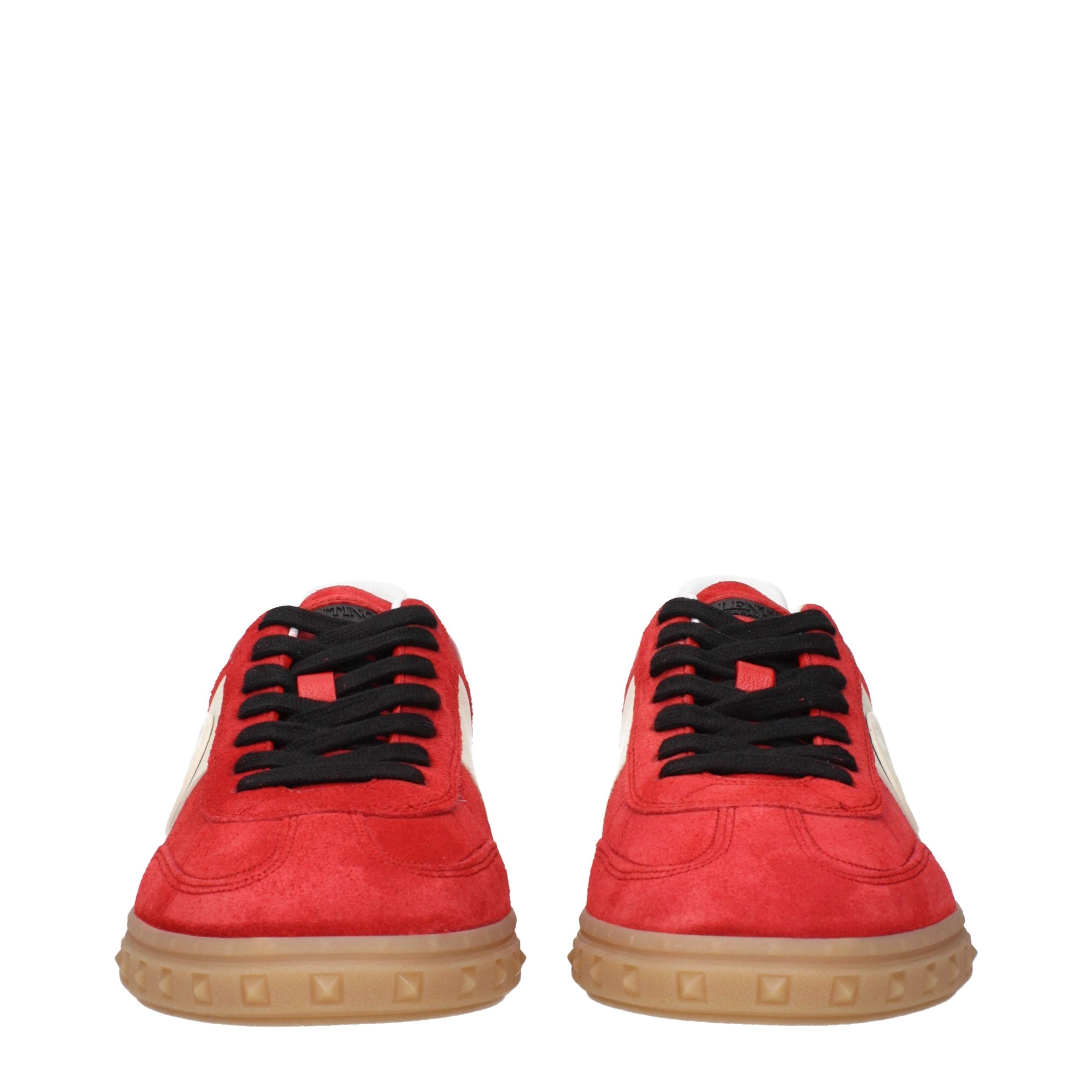 Valentino Garavani Rote Leder Low-Top-Sneaker-3