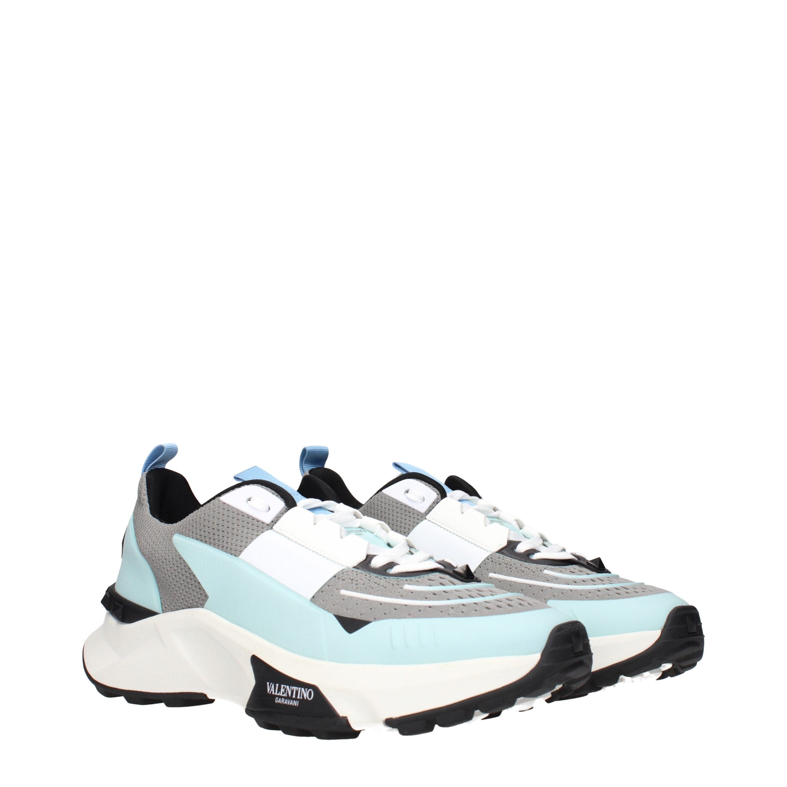 Valentino Garavani Graue Stoff-Sneaker mit niedrigem Schaft-2