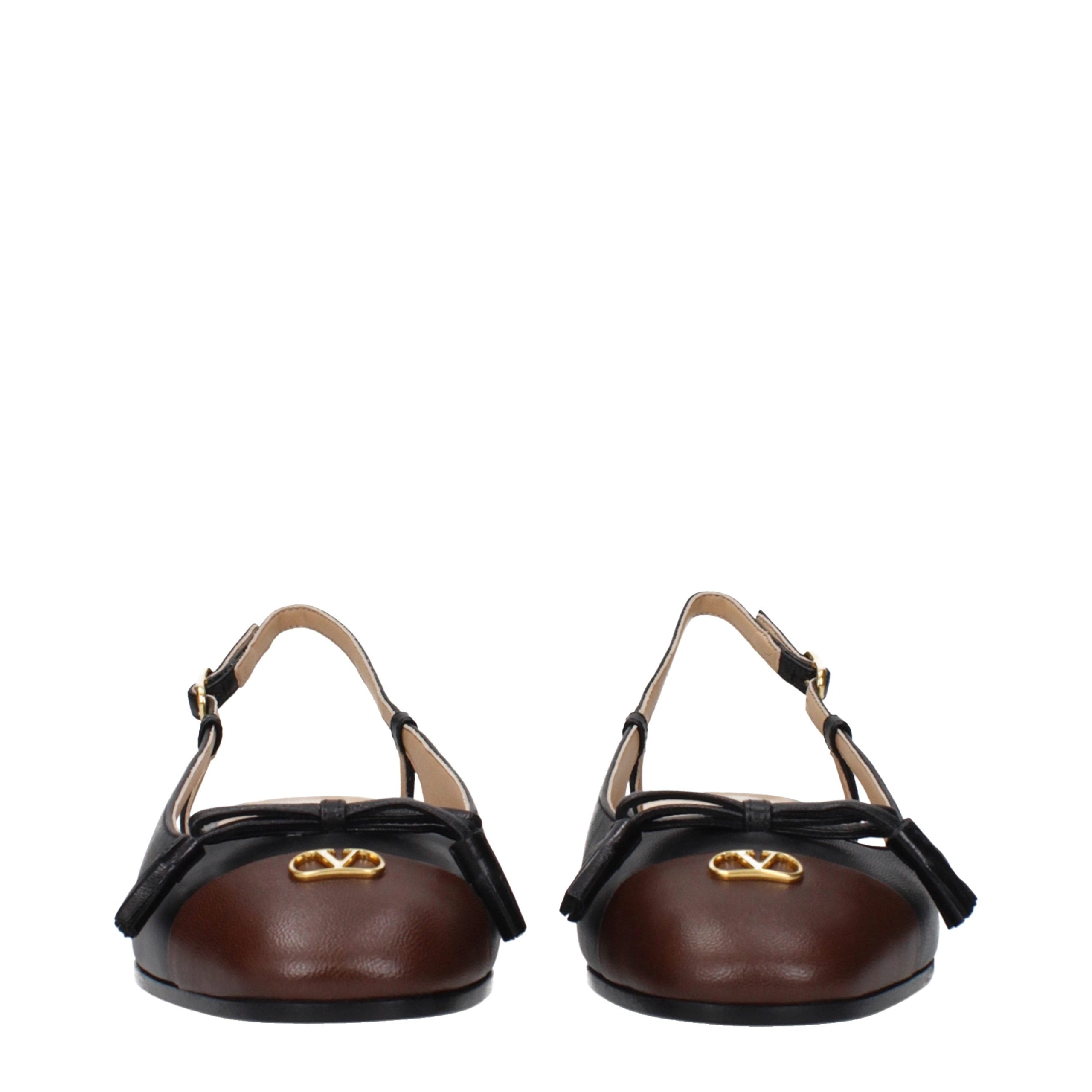 Valentino Garavani Schwarze Ballerinas aus Leder-3