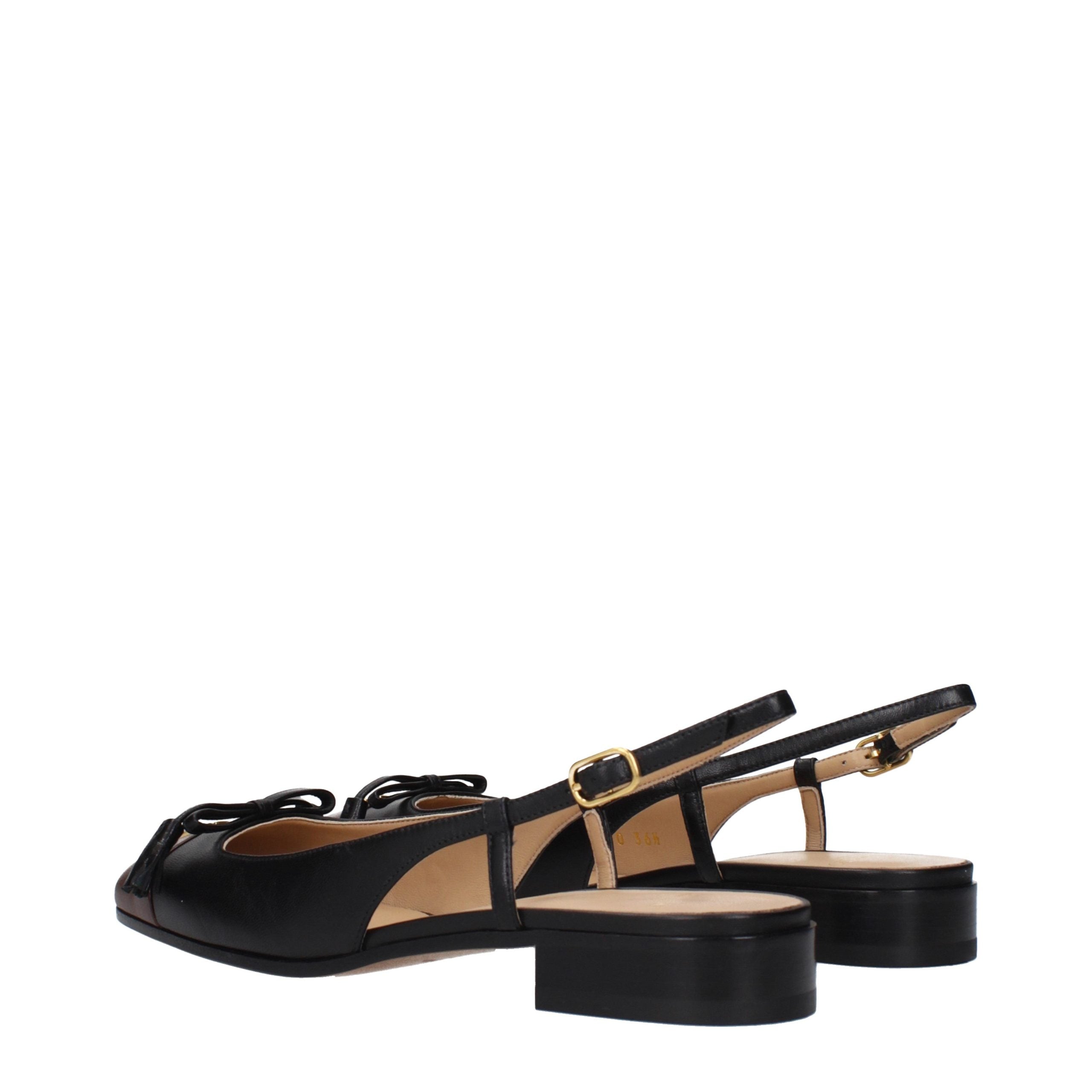 Valentino Garavani Schwarze Ballerinas aus Leder-4