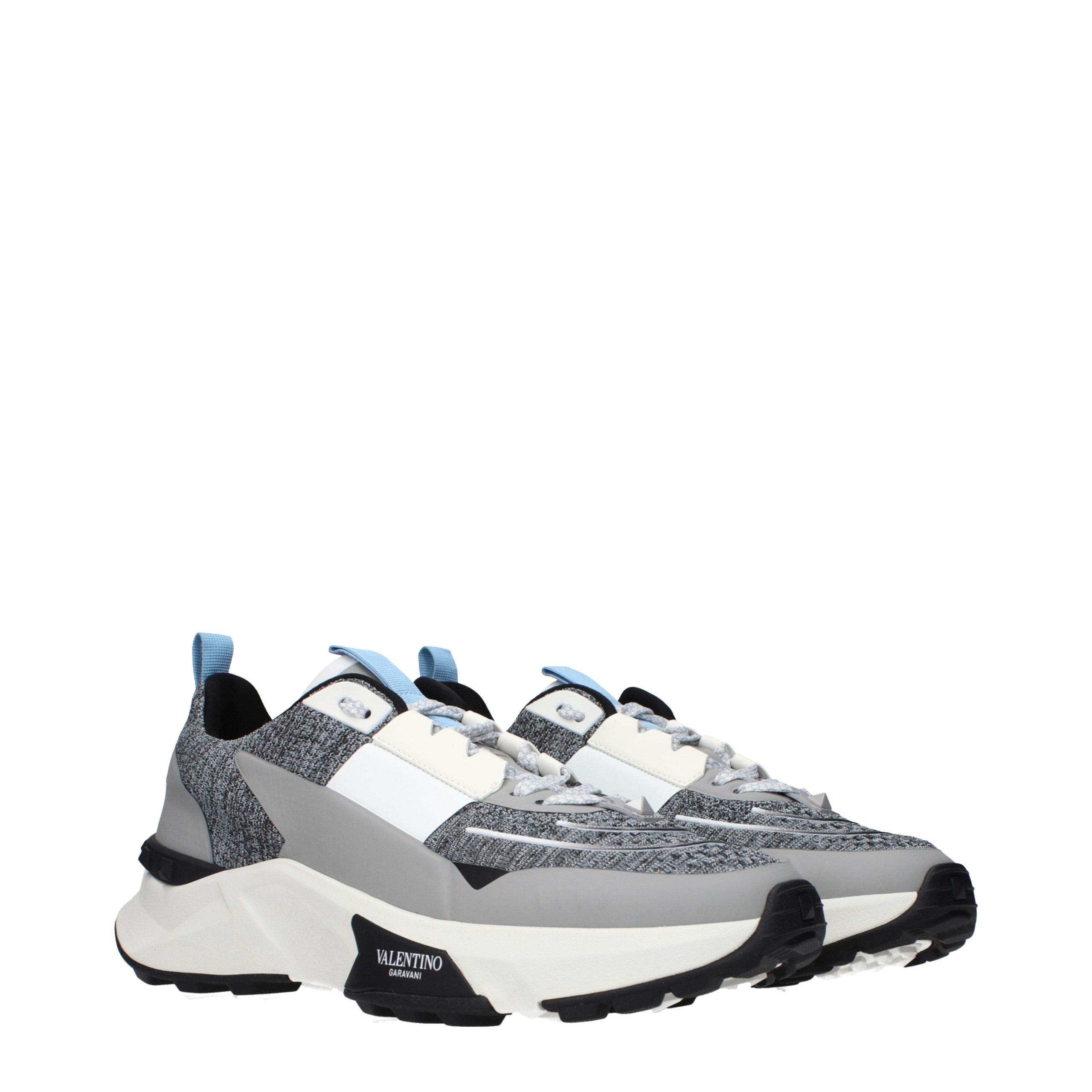 Valentino Garavani Graue Stoff-Sneaker mit niedrigem Schaft-2