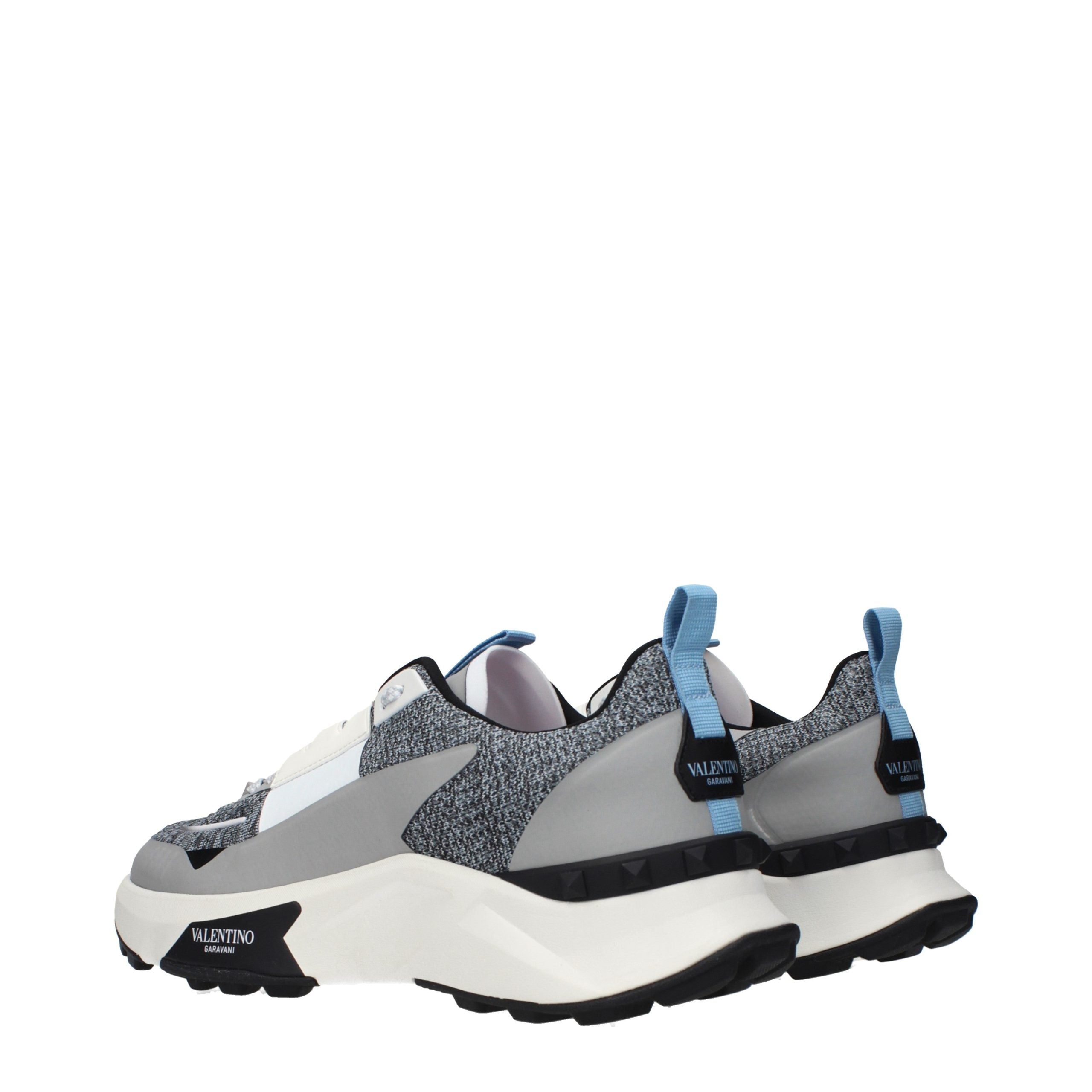 Valentino Garavani Graue Stoff-Sneaker mit niedrigem Schaft-4