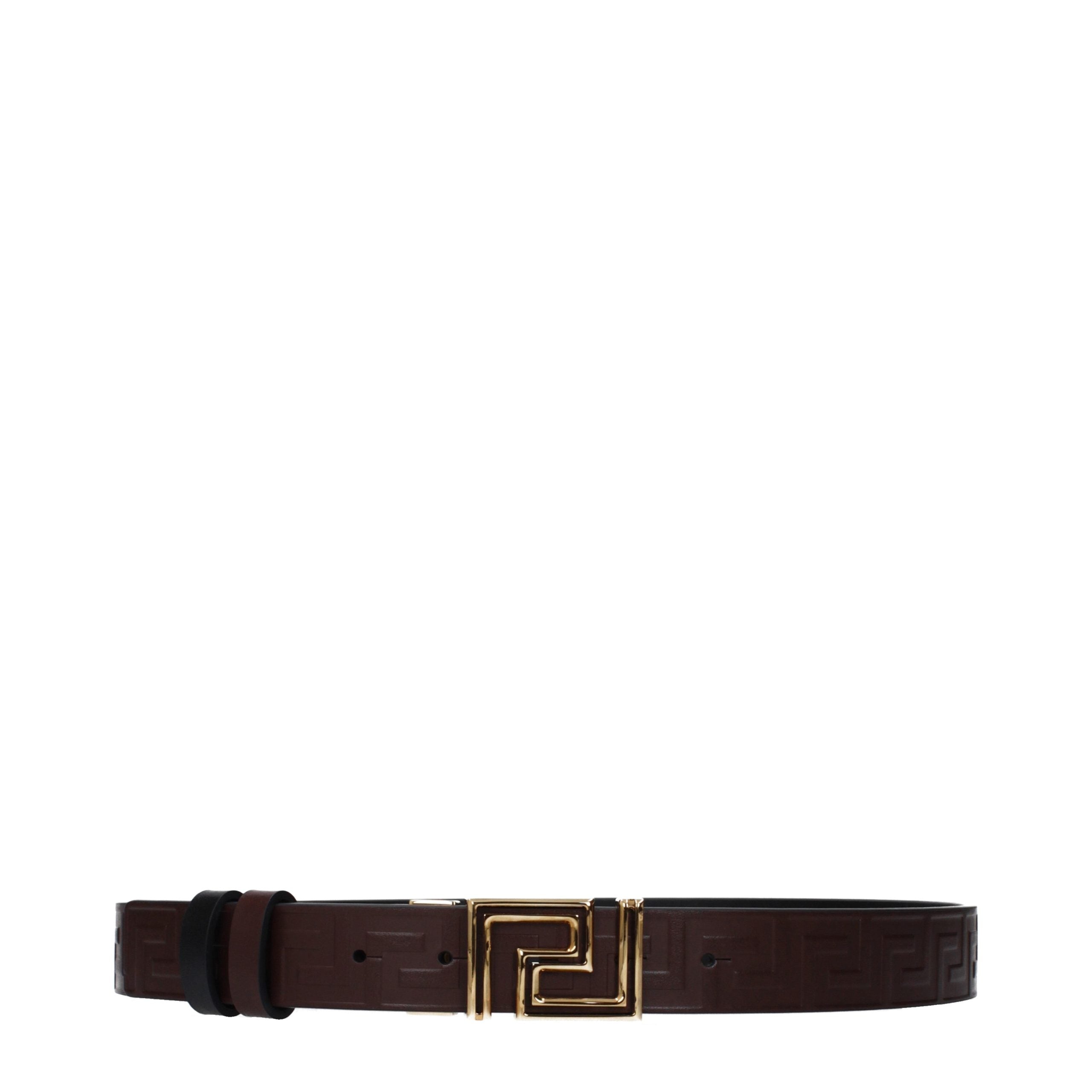 Versace Brauner Ledergürtel Regular Fit
