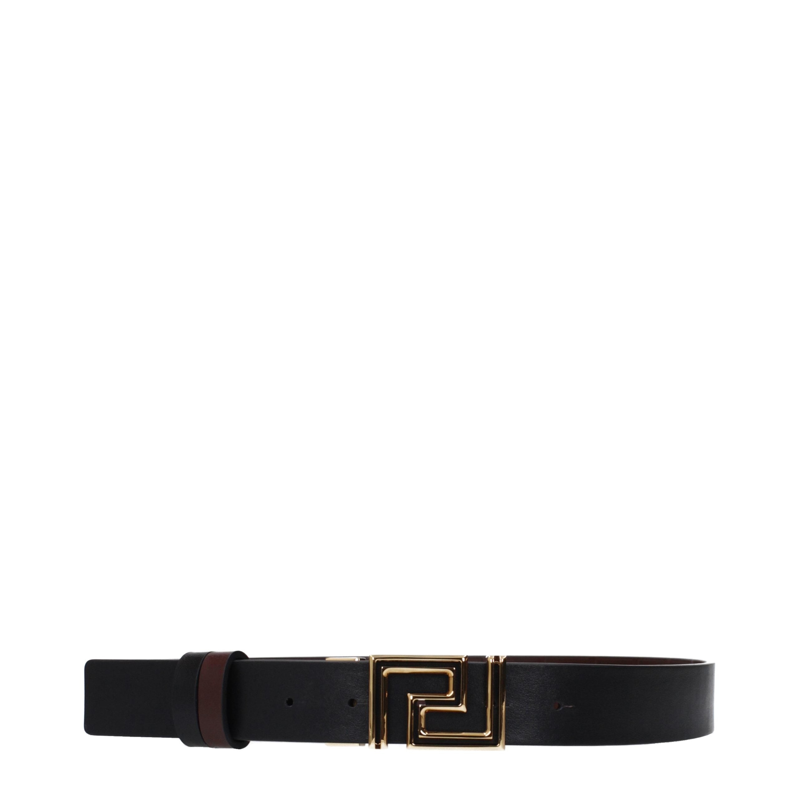 Versace Brauner Ledergürtel Regular Fit-2