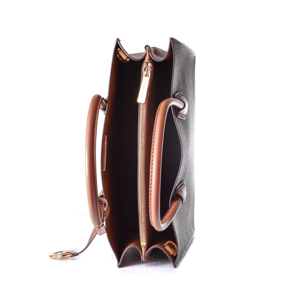 Michael Kors Braune Leder Schultertasche-3