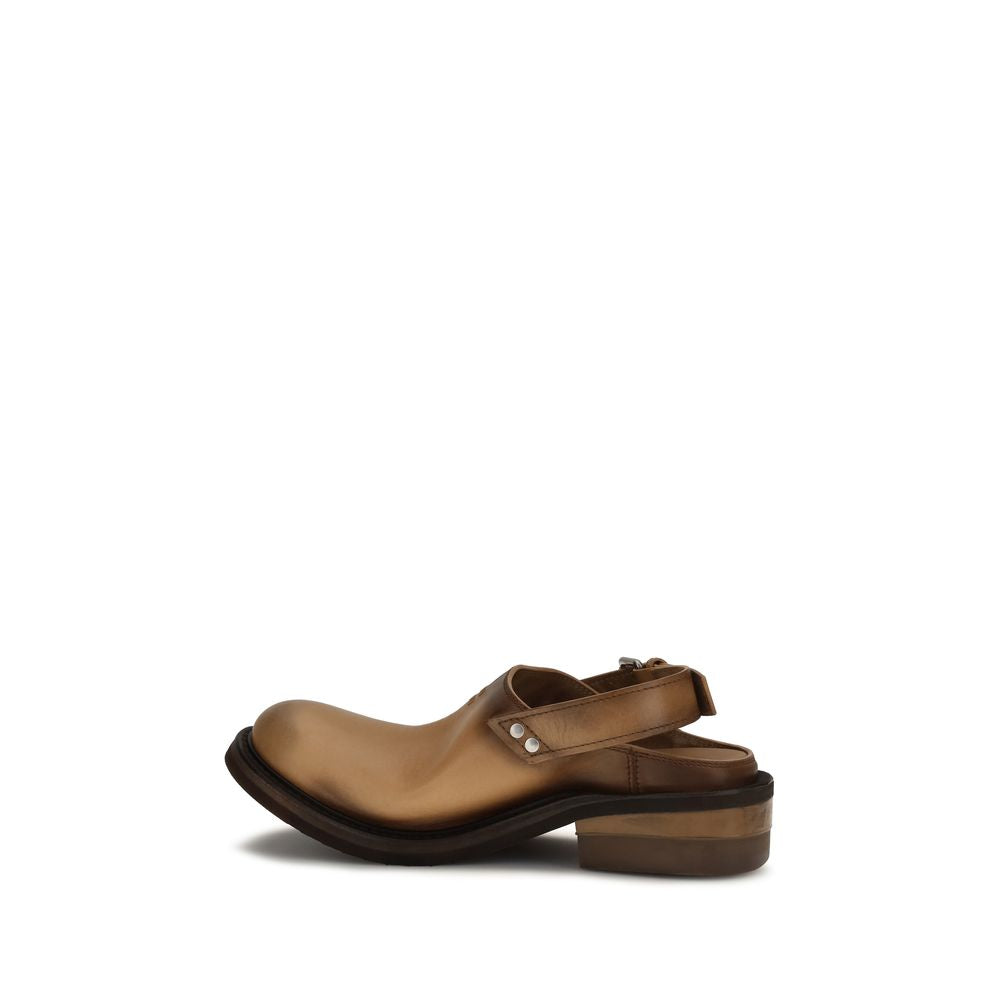 Miu Miu Braune Kalbsleder Bos Taurus Mules-3