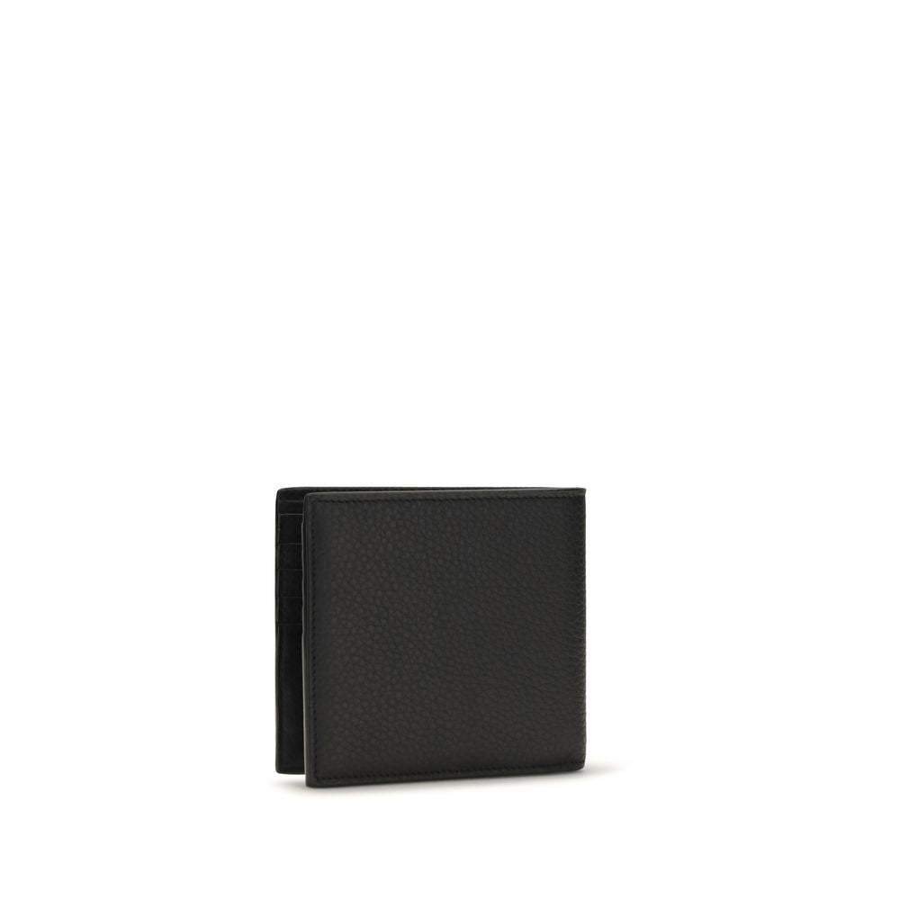 Saint Laurent Schwarzes Kalbsleder Bos Taurus Portemonnaie-2