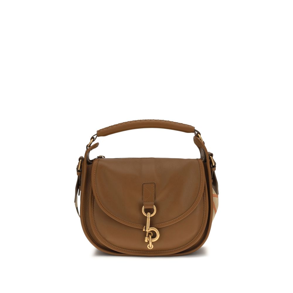 Burberry Brown Calf Leather Bos Taurus Shoulder Bag-1