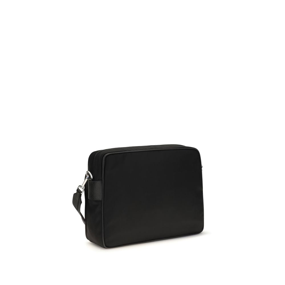 Prada Schwarze Schultertasche aus recyceltem Polyamid-3