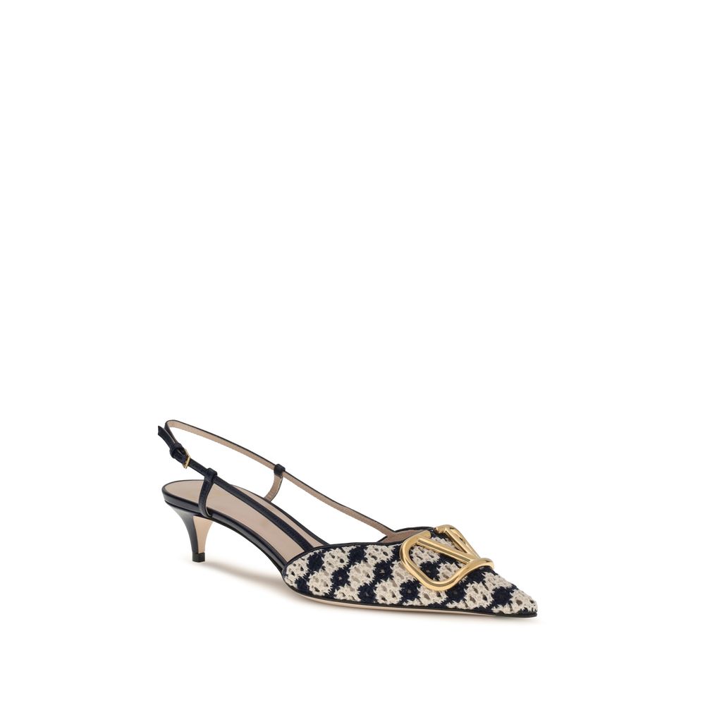 Valentino Garavani Mehrfarbige Ziegenleder-Pumps mit mittlerem Absatz-2