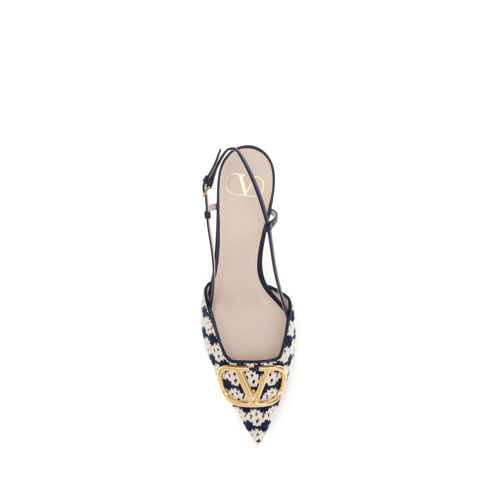 Valentino Garavani Mehrfarbige Ziegenleder-Pumps mit mittlerem Absatz-4