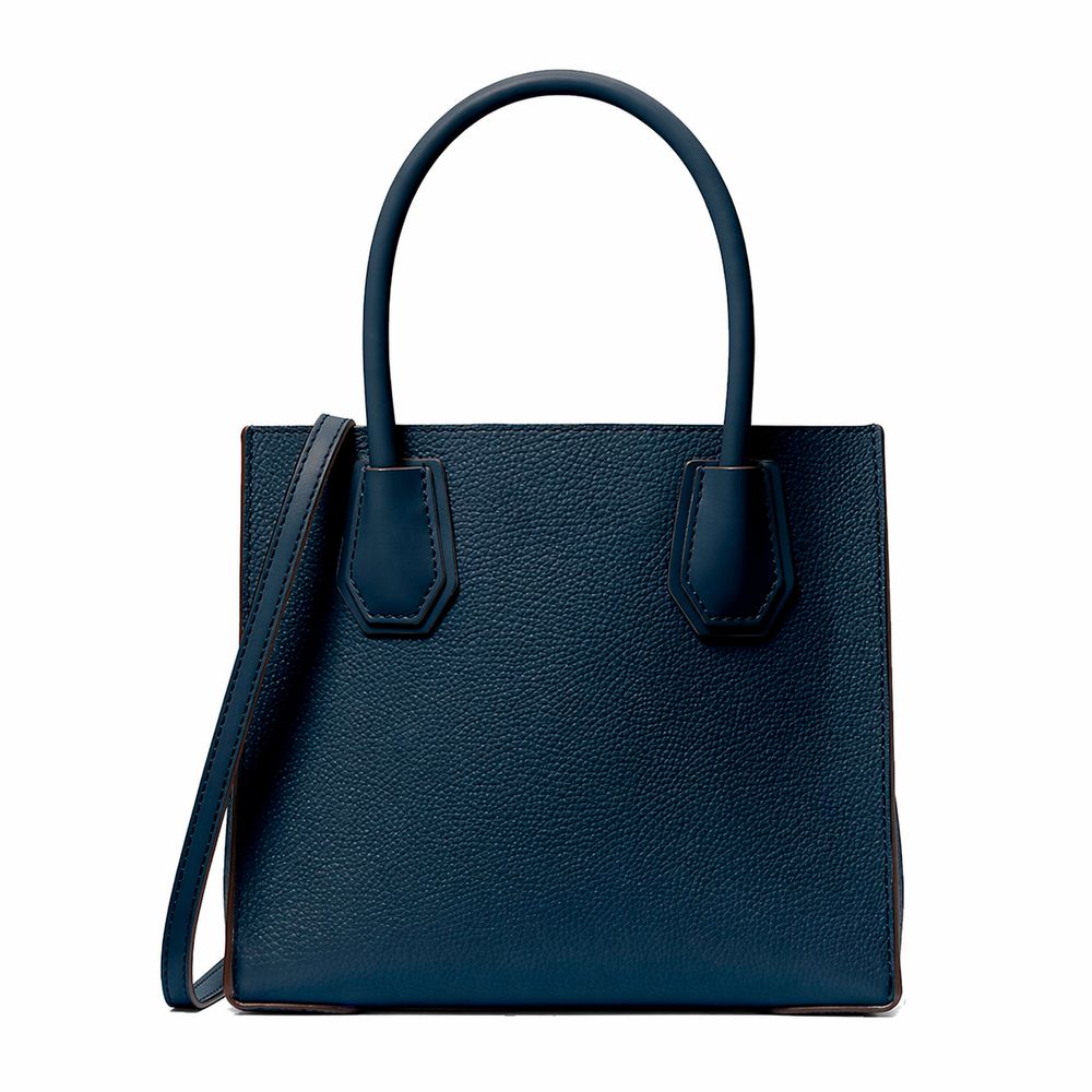 Michael Kors Blaue Pelz Handtasche-2