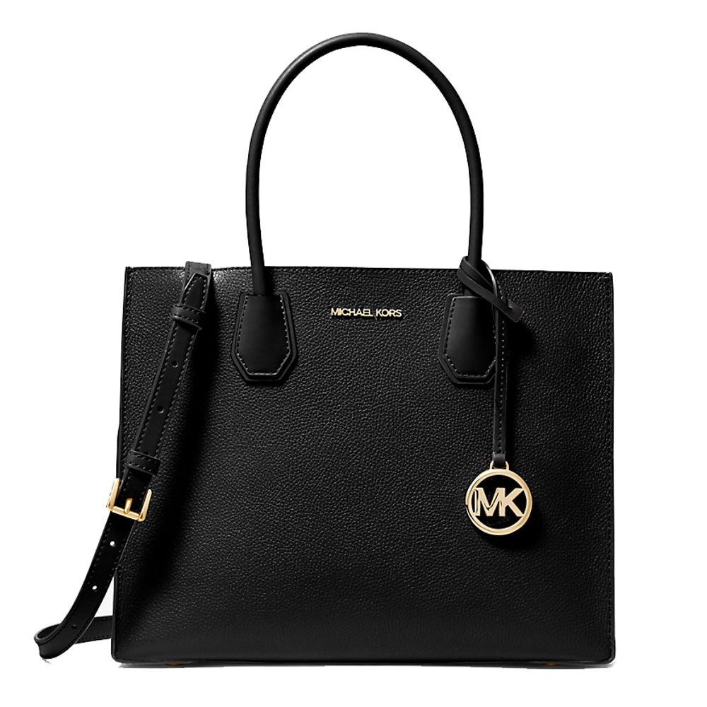Michael Kors Schwarze Pelzhandtasche-1