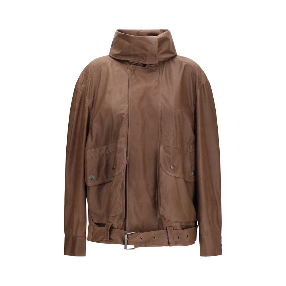 Calvin Klein Braune Lammlederjacke Ovis Aries Aries