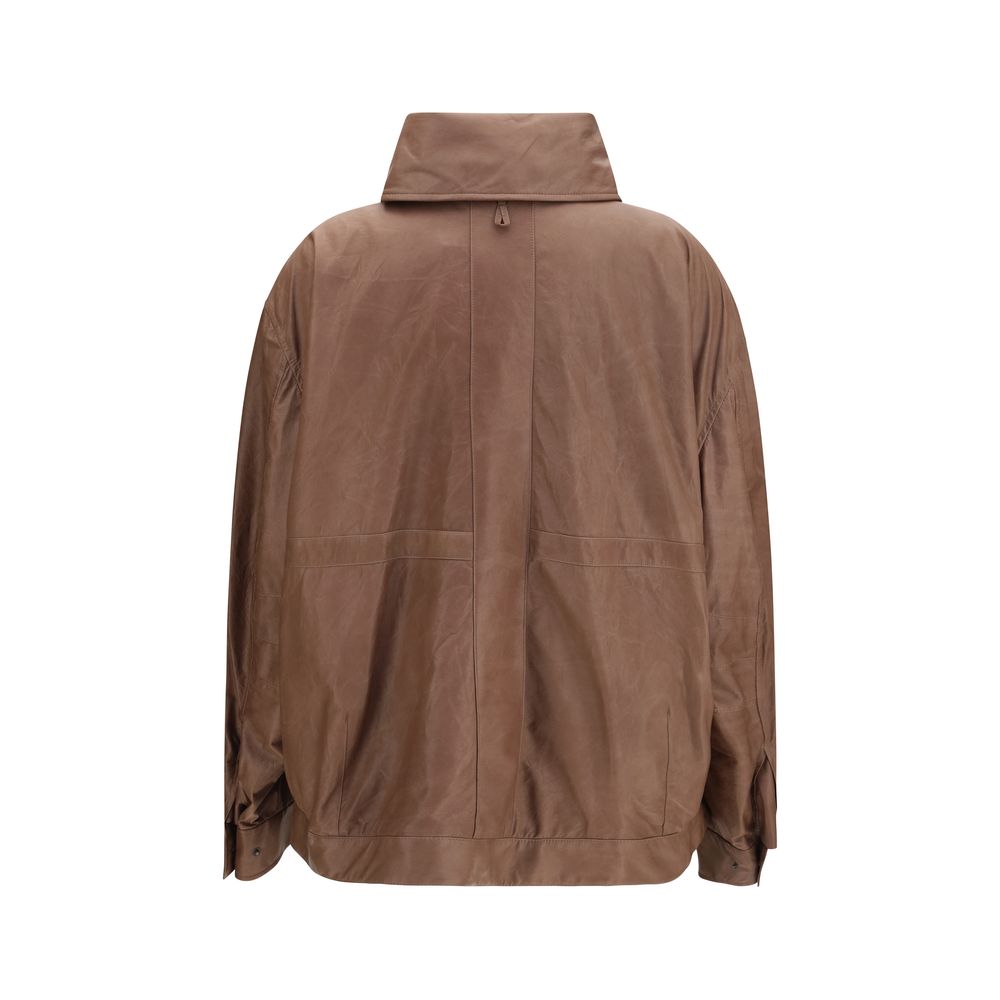 Calvin Klein Braune Lammlederjacke Ovis Aries Aries-2