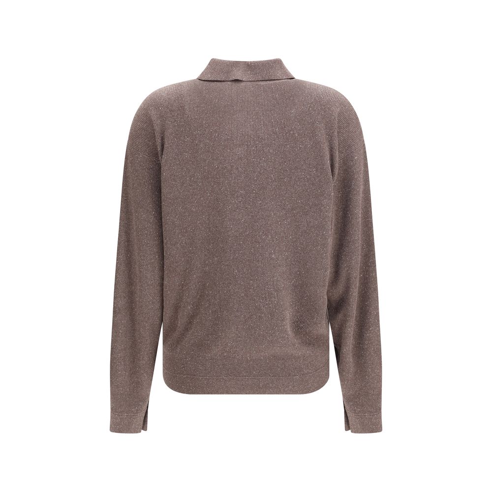Calvin Klein Braunes Seiden-Sweatshirt-2