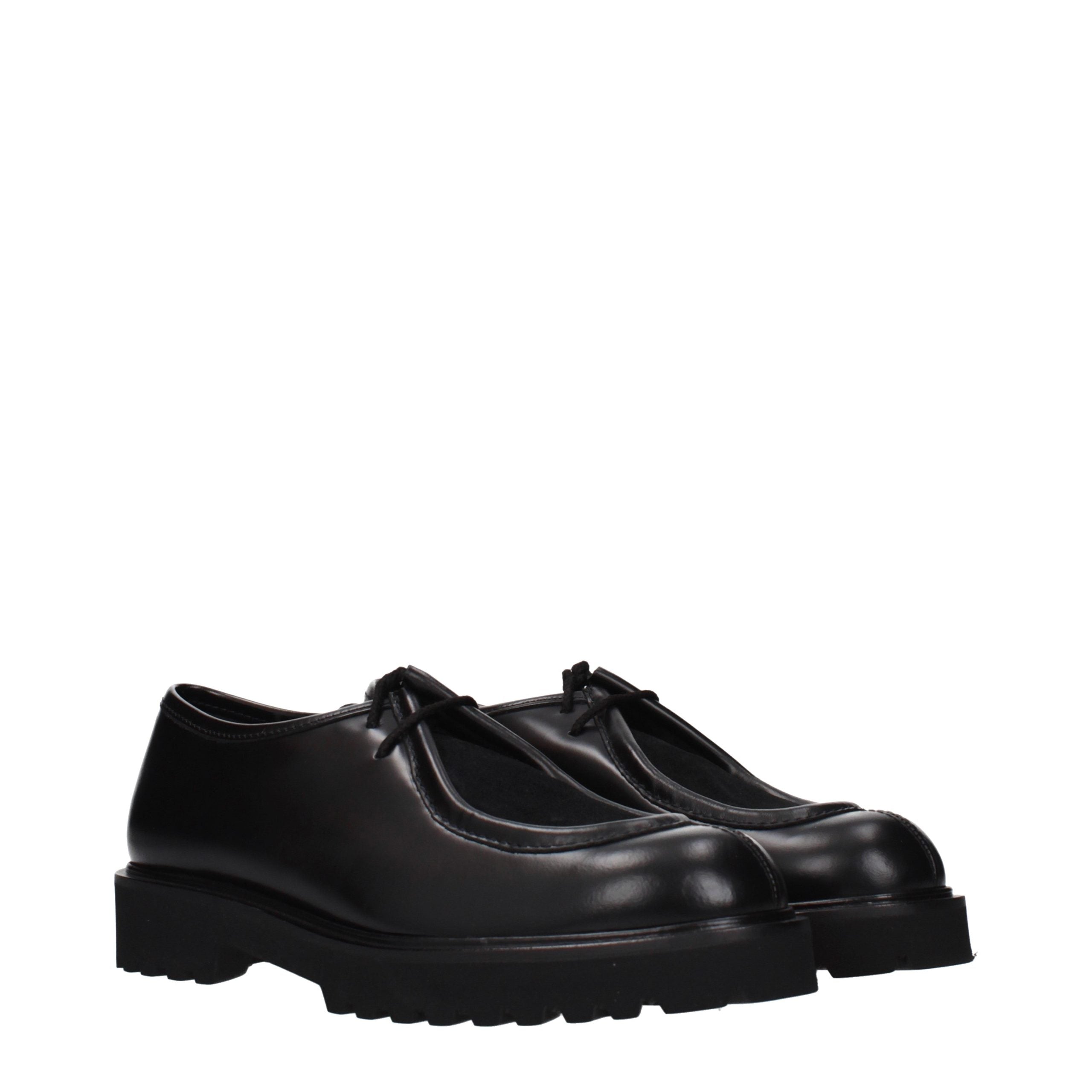 Max Mara Schwarze Oxford- und Derby-Schuhe aus Leder-2
