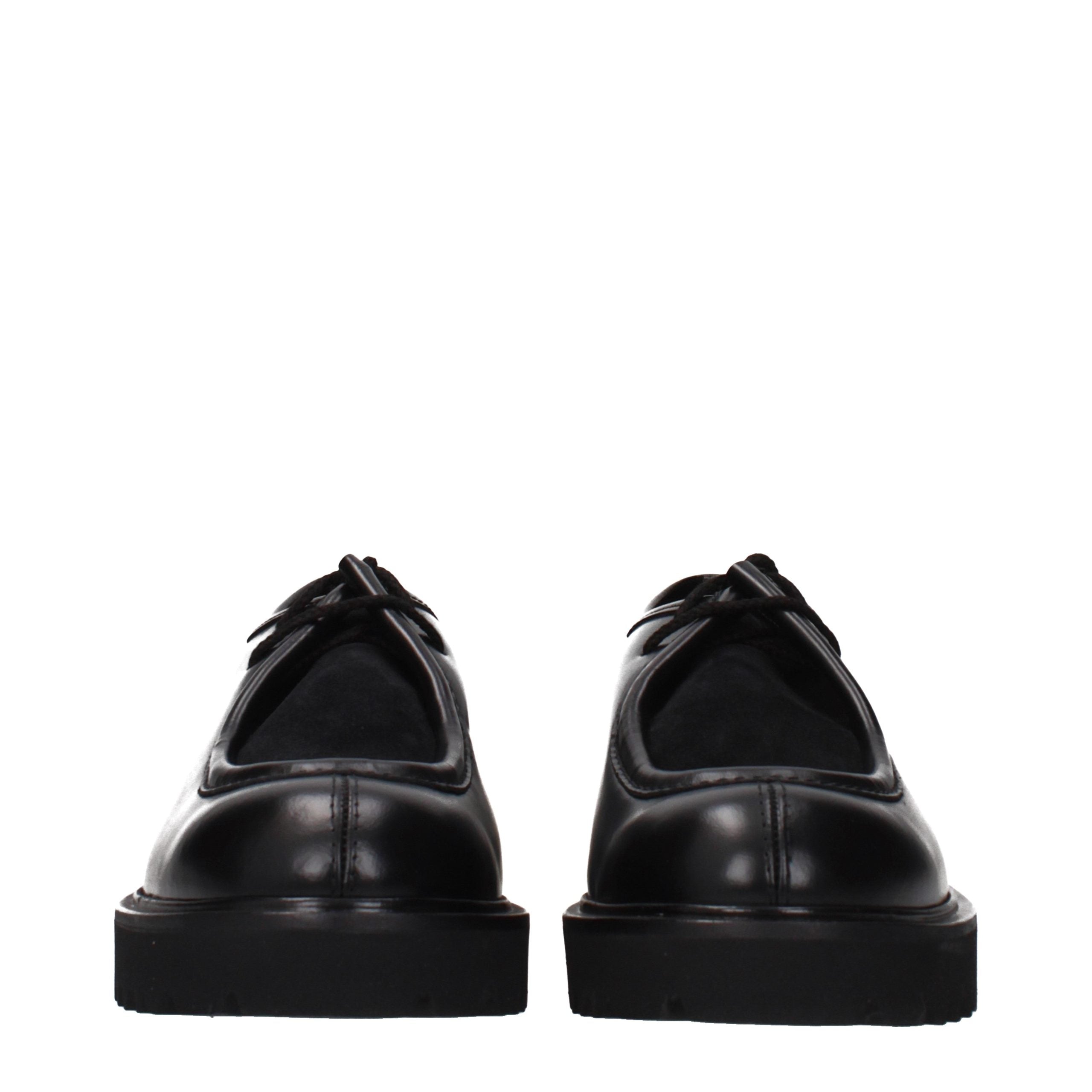 Max Mara Schwarze Oxford- und Derby-Schuhe aus Leder-3