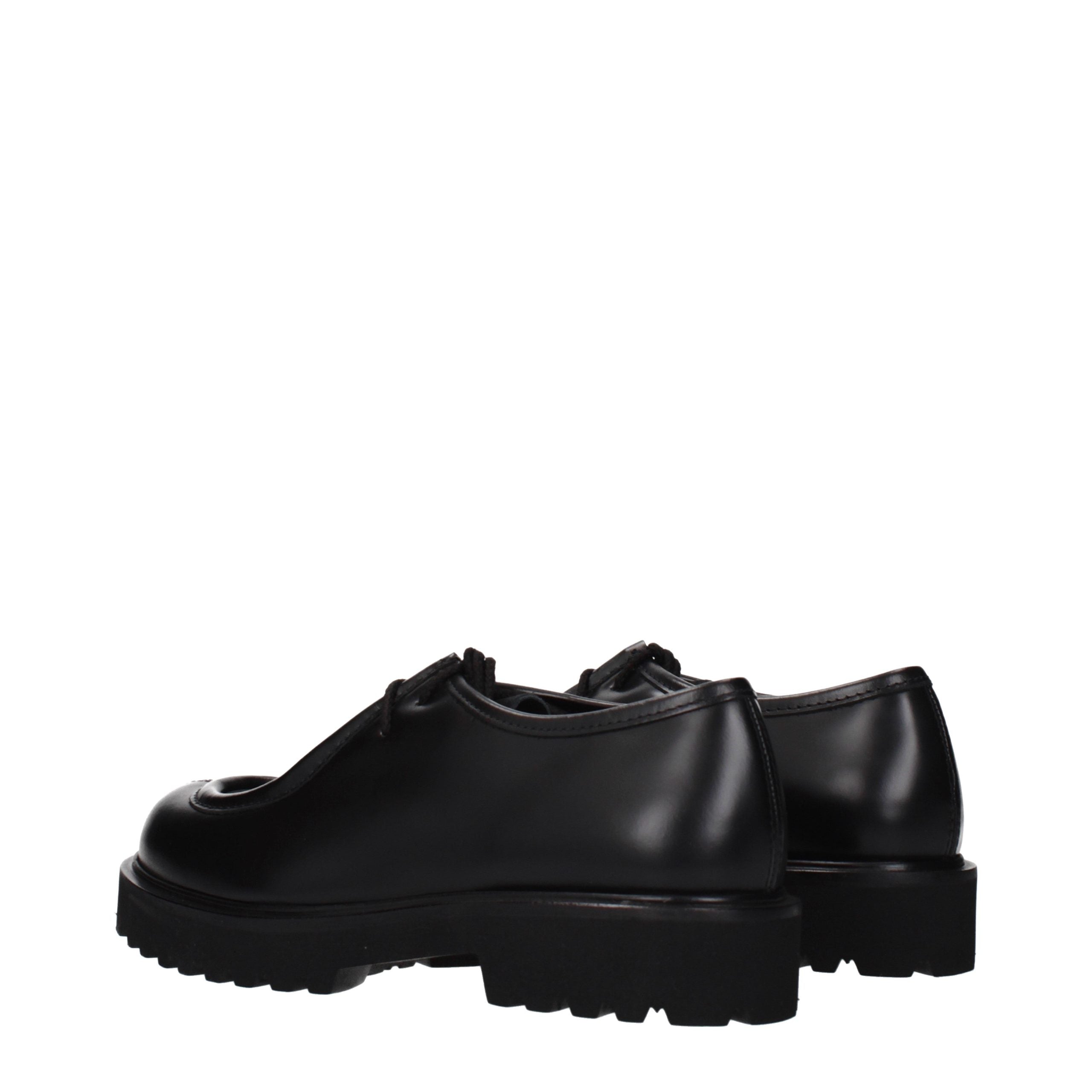 Max Mara Schwarze Oxford- und Derby-Schuhe aus Leder-4