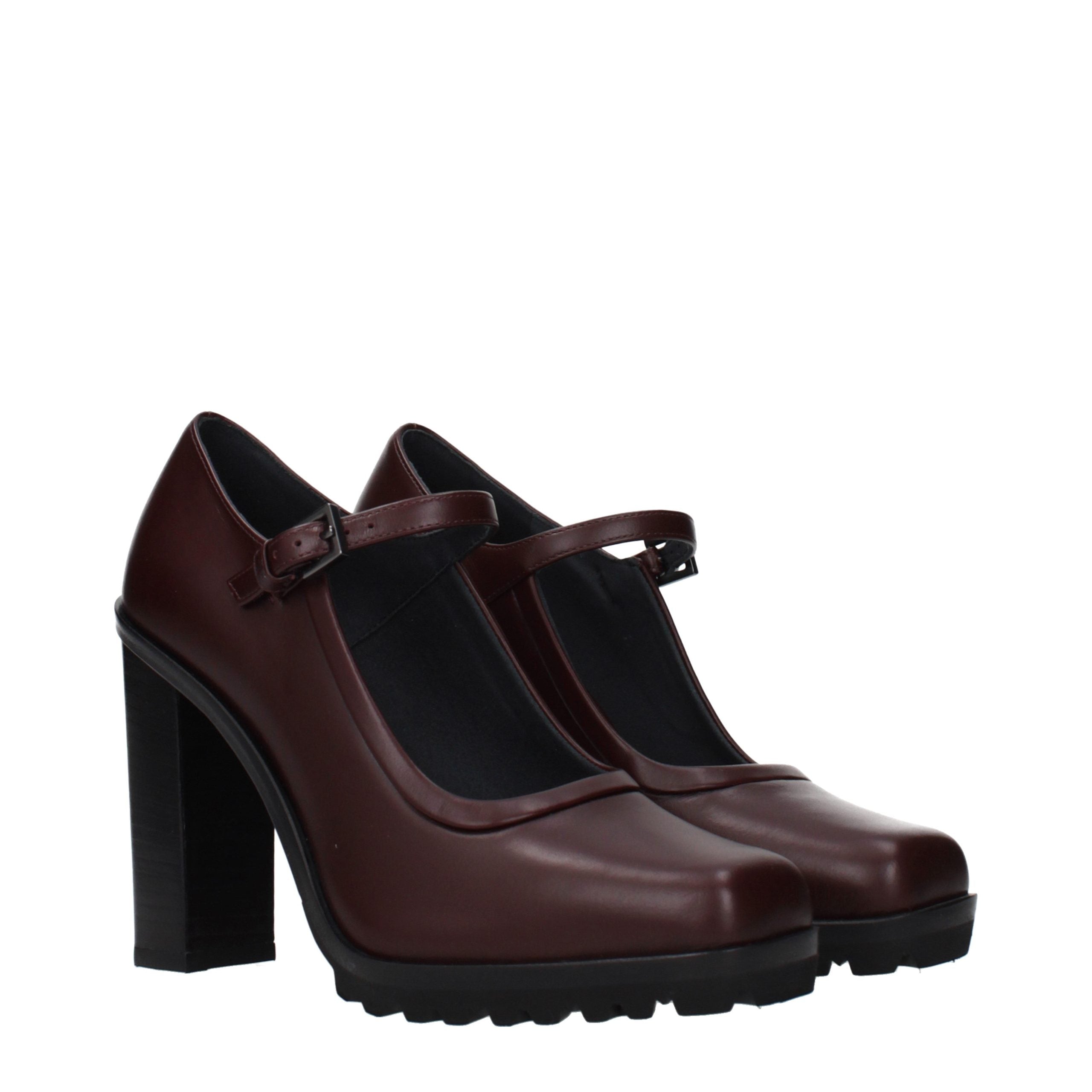 Max Mara Braune Leder Pumps mit hohem Absatz-2