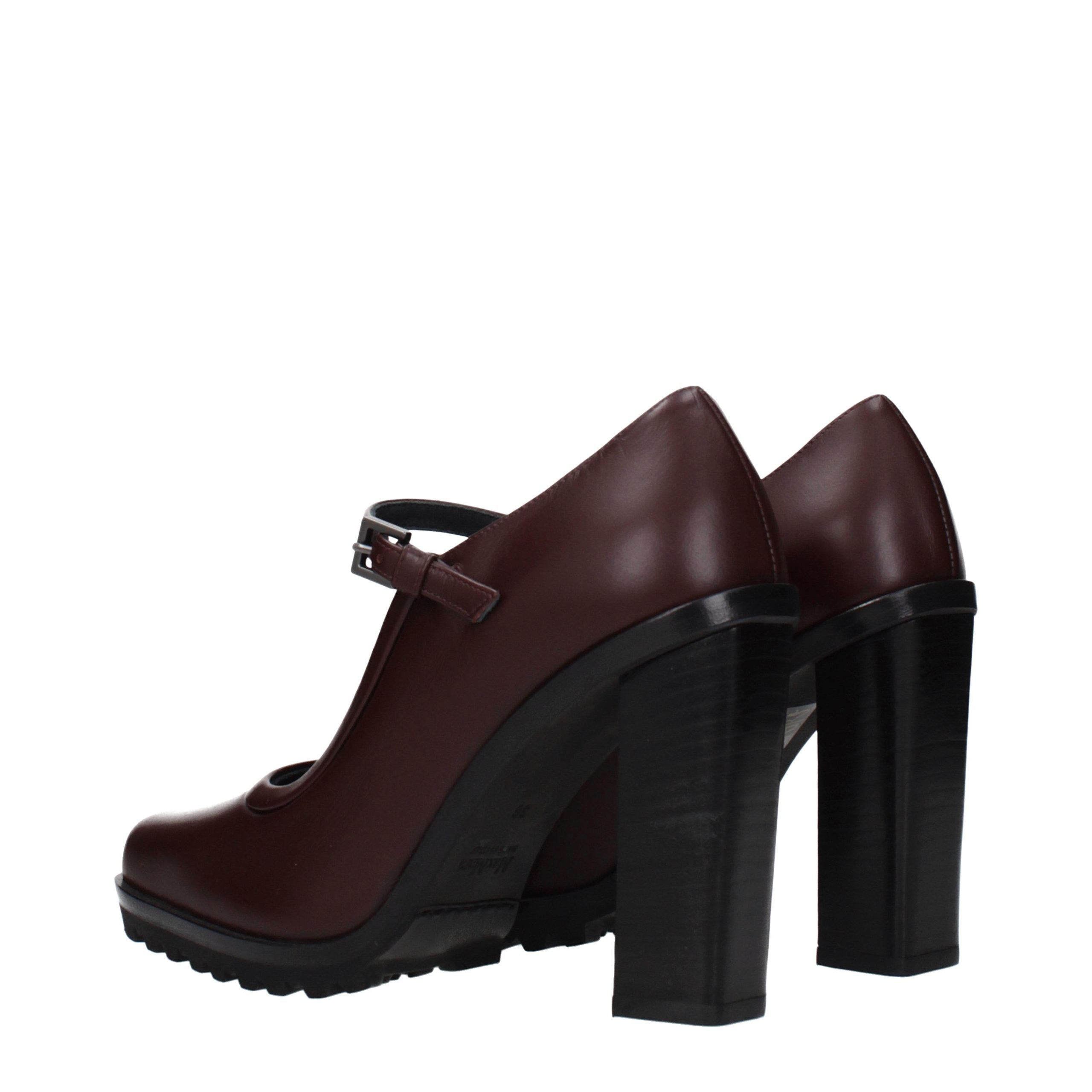 Max Mara Braune Leder Pumps mit hohem Absatz-4