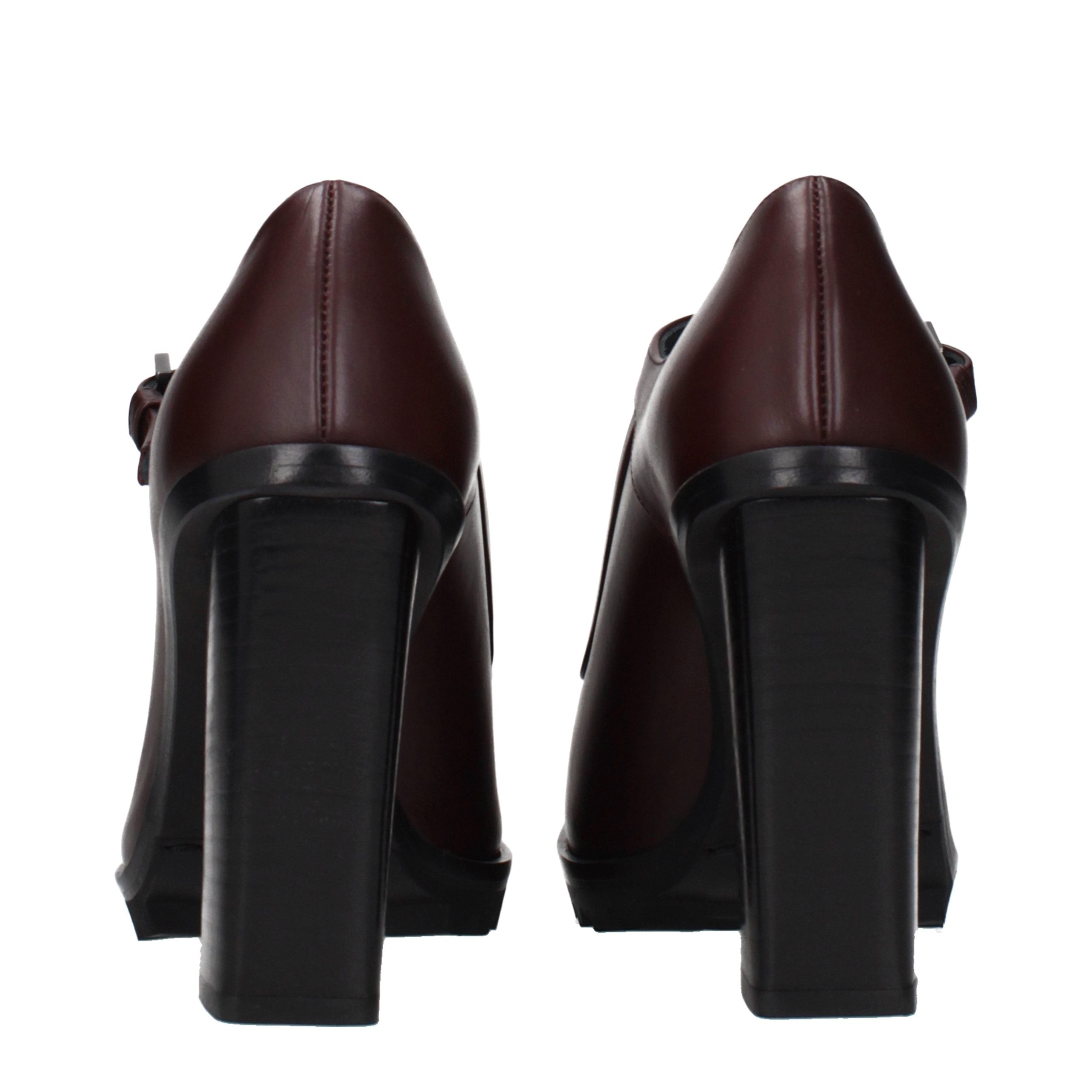 Max Mara Braune Leder Pumps mit hohem Absatz-5