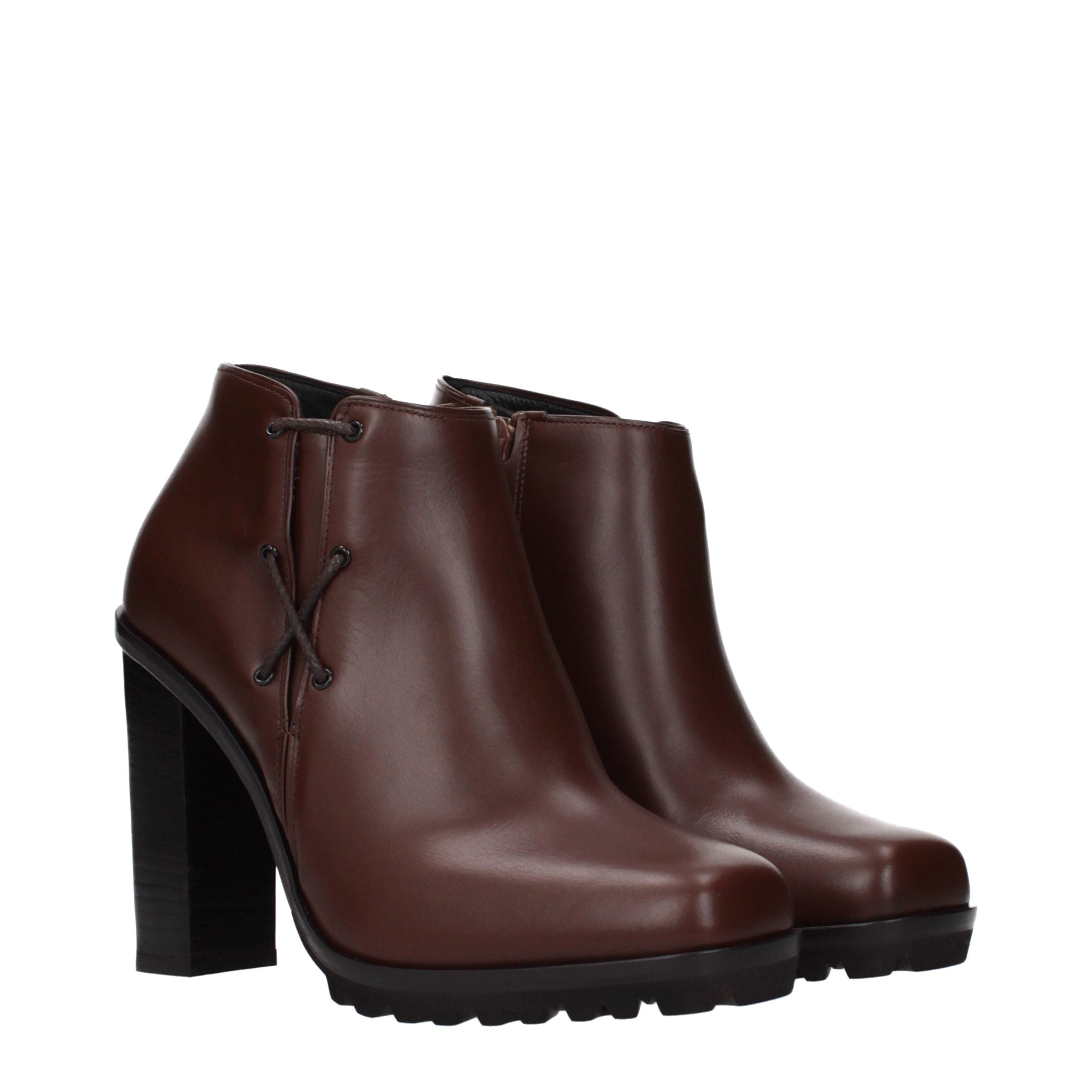Max Mara Braune Lederstiefeletten-2