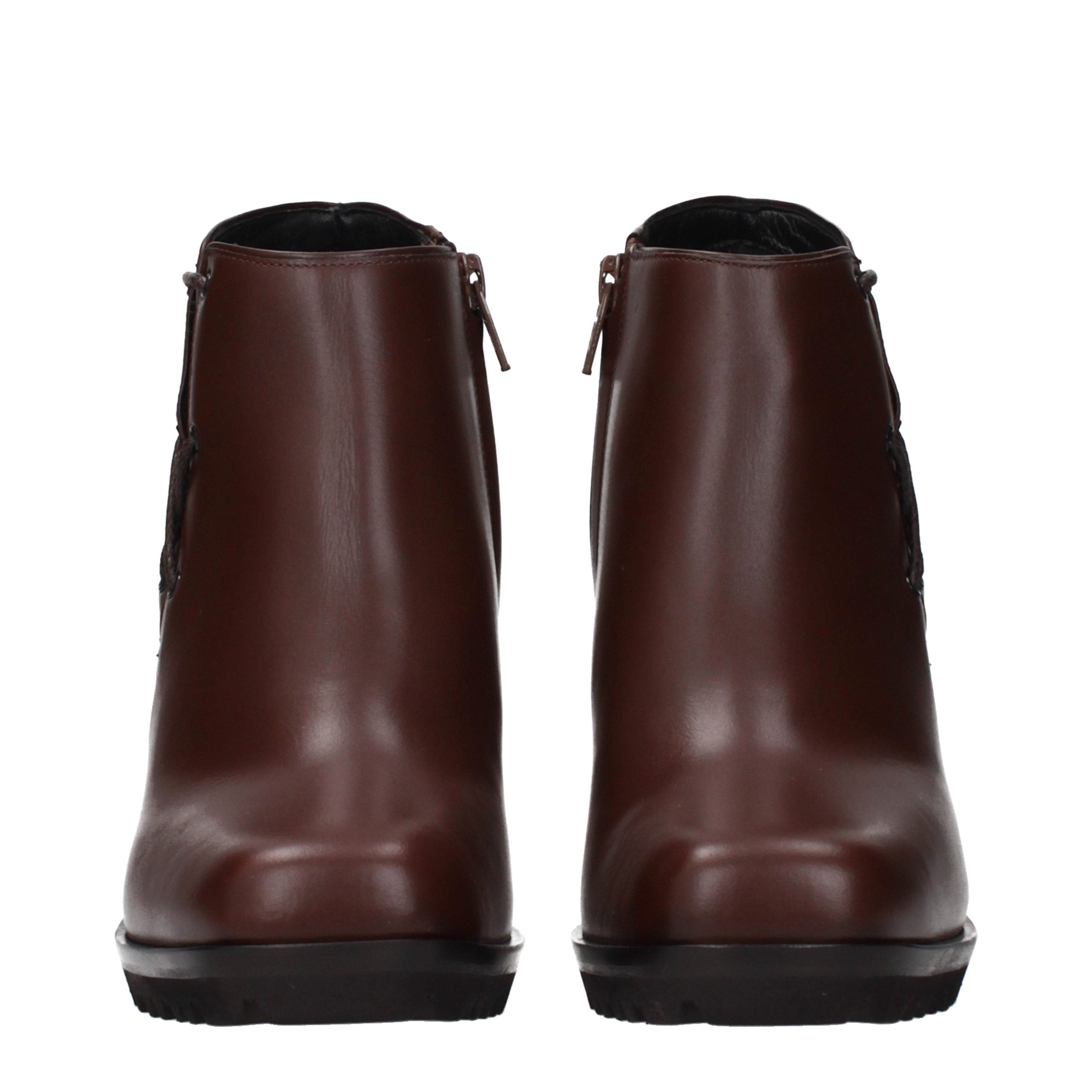 Max Mara Braune Lederstiefeletten-3