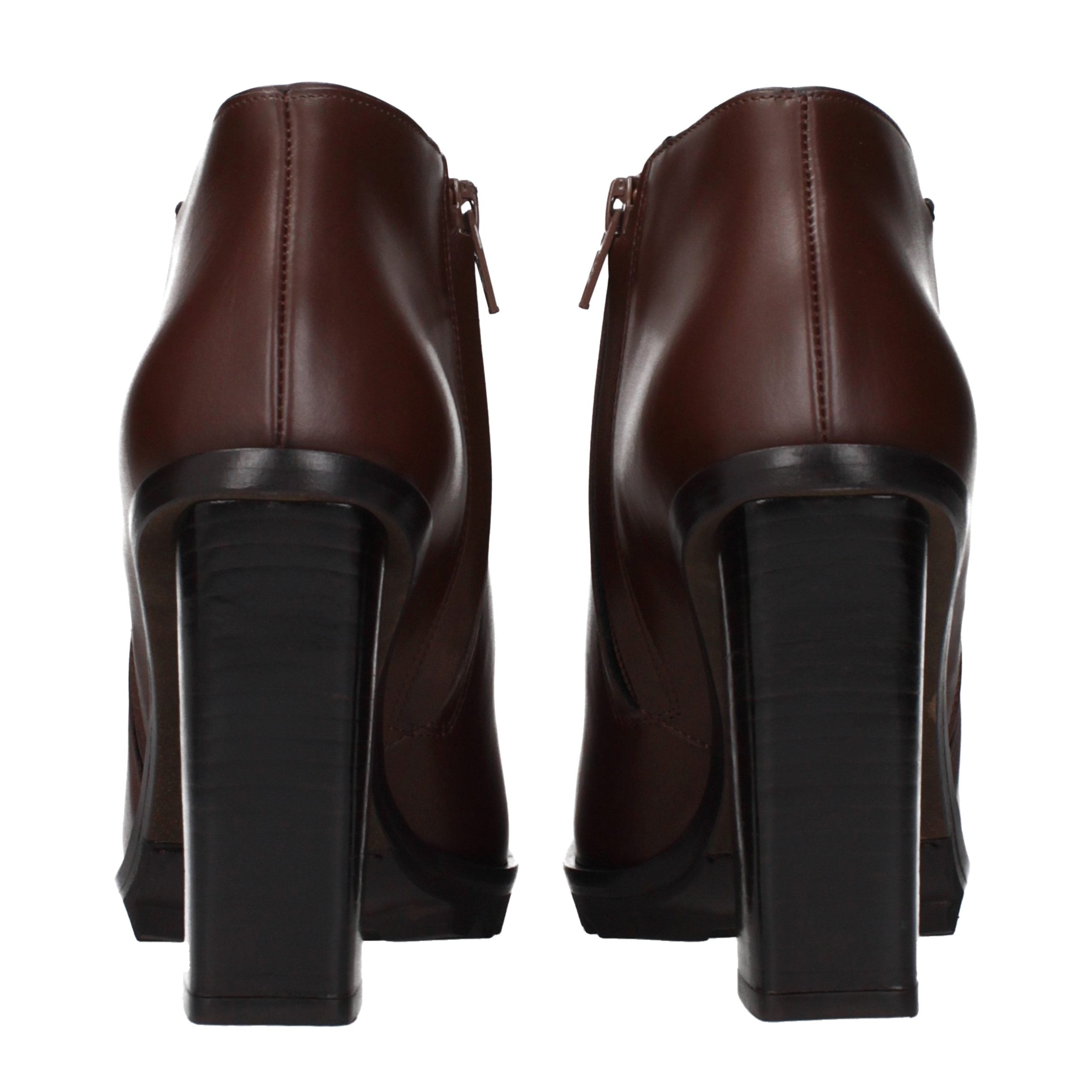 Max Mara Braune Lederstiefeletten-5