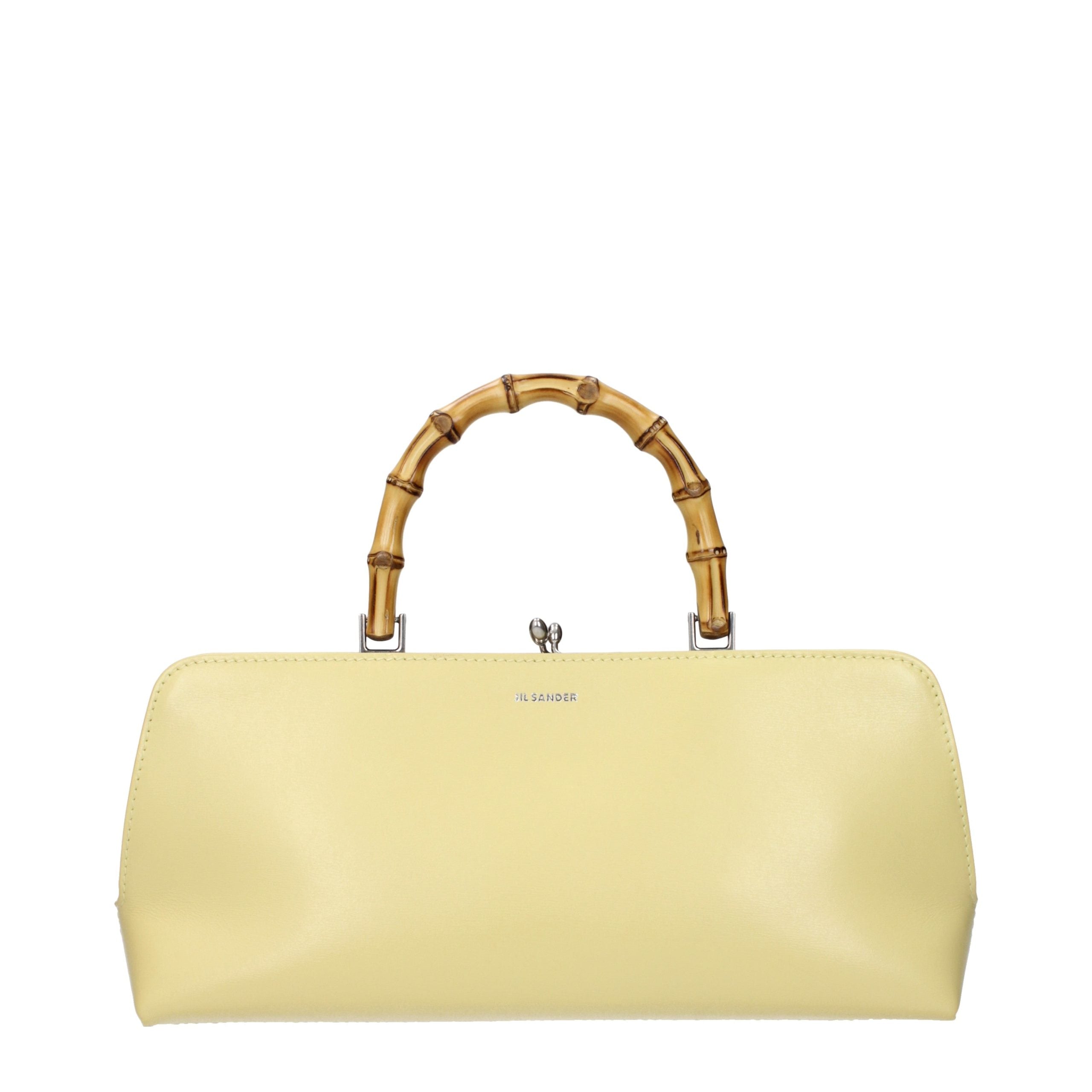 Jil Sander Gelbe Lederhandtasche-1