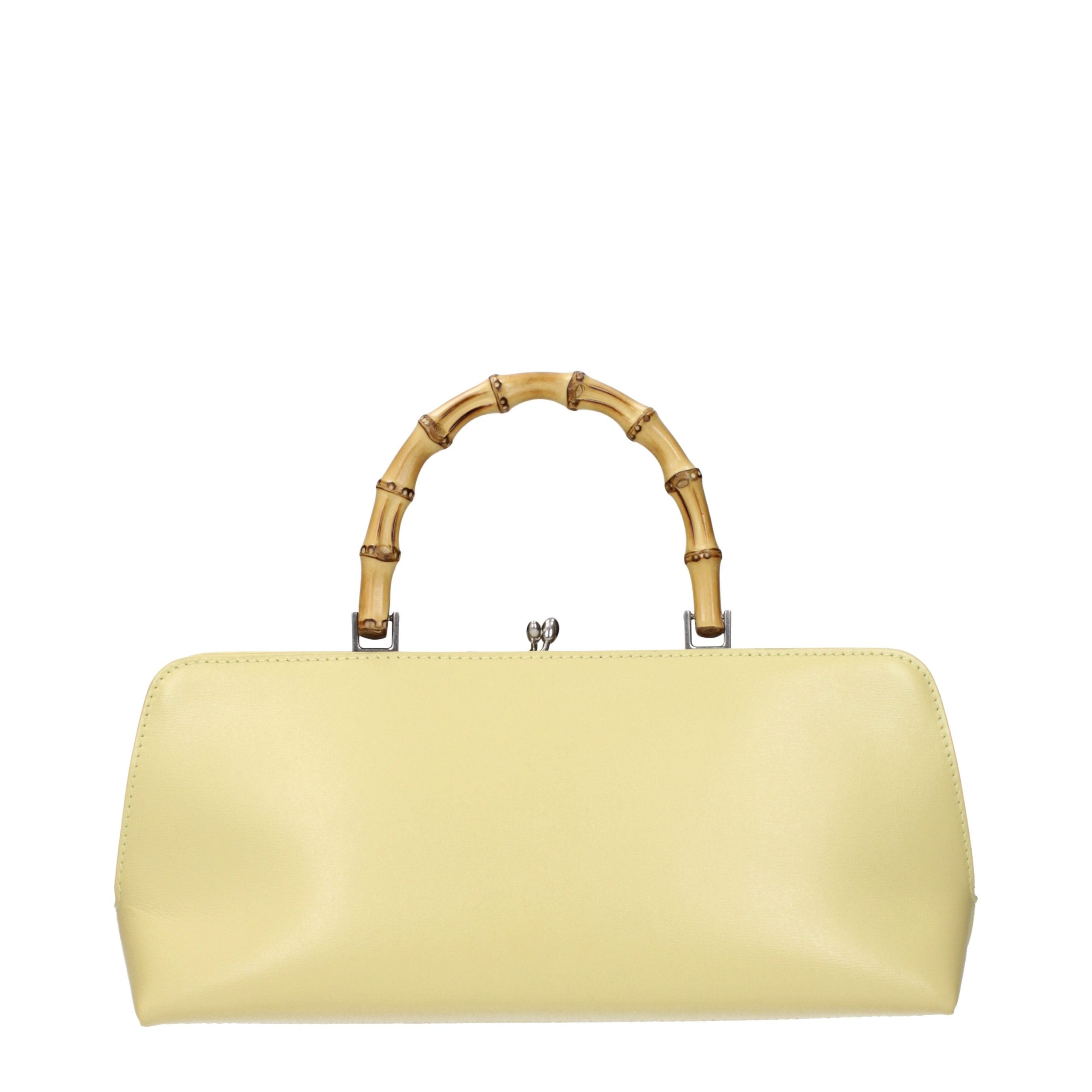 Jil Sander Gelbe Lederhandtasche-3