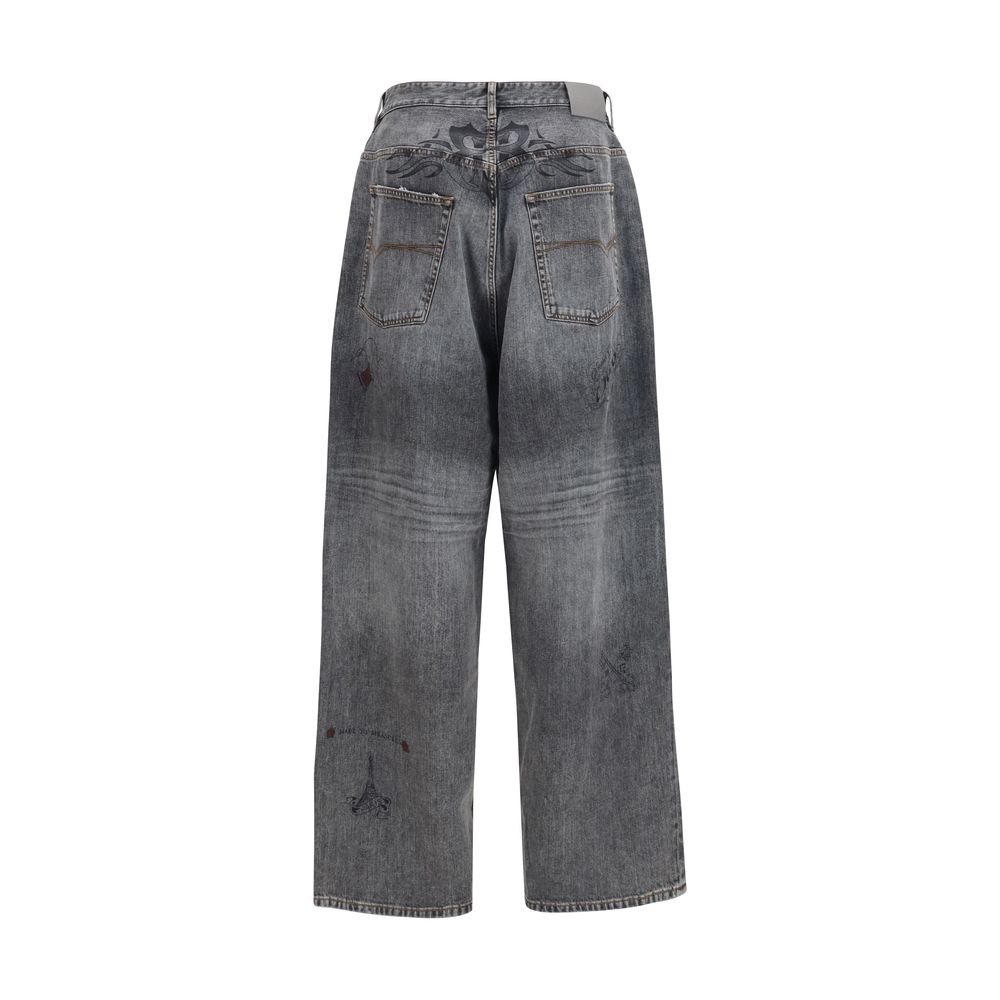 Balenciaga Graue Jeans aus Baumwolle im Relaxed Fit-2