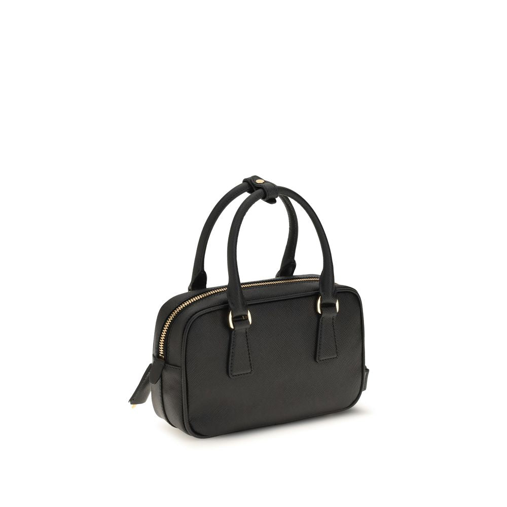 Prada Schwarze Kalbsleder Bos Taurus Handtasche-3