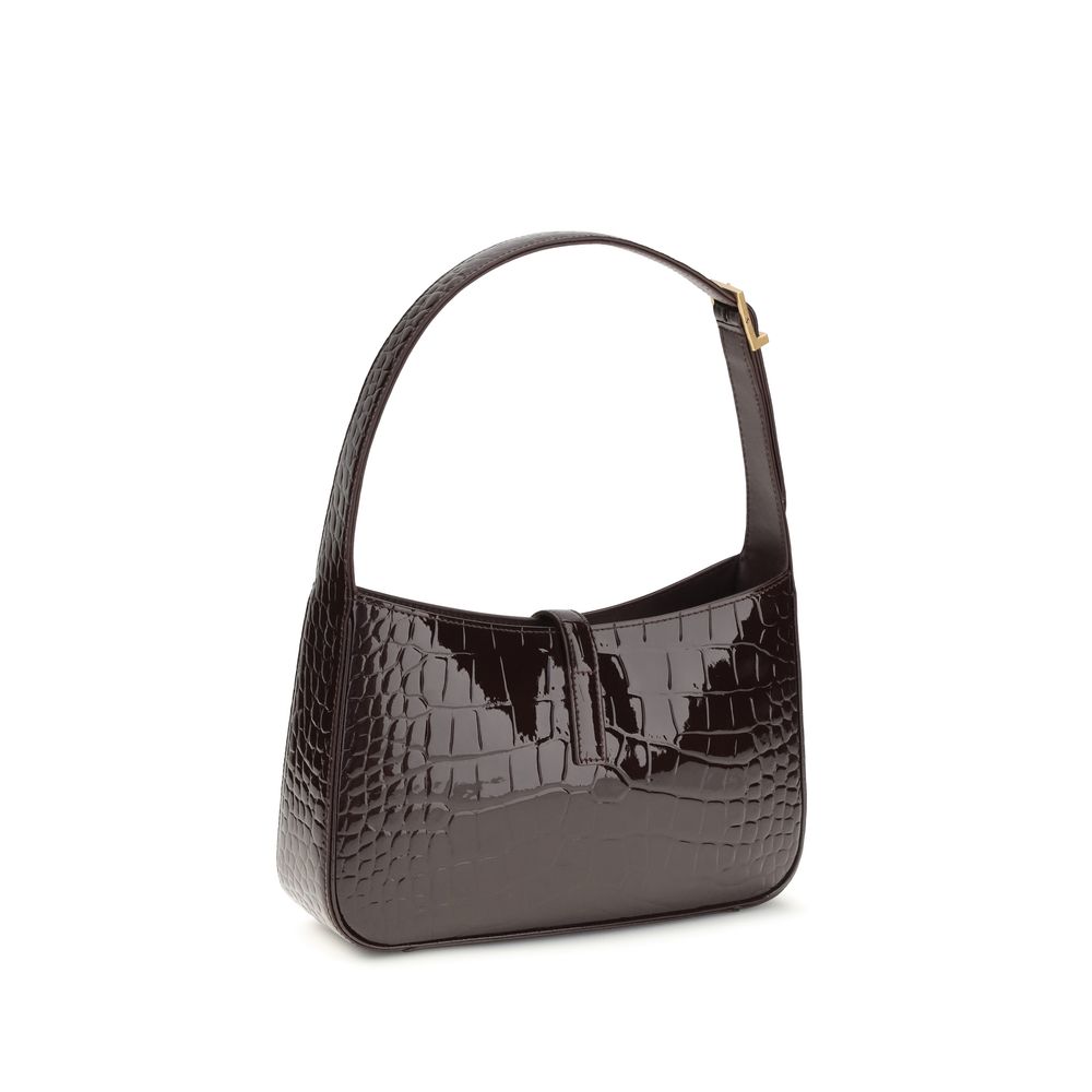 Saint Laurent Bordeaux Krokodil-Ledertasche-3