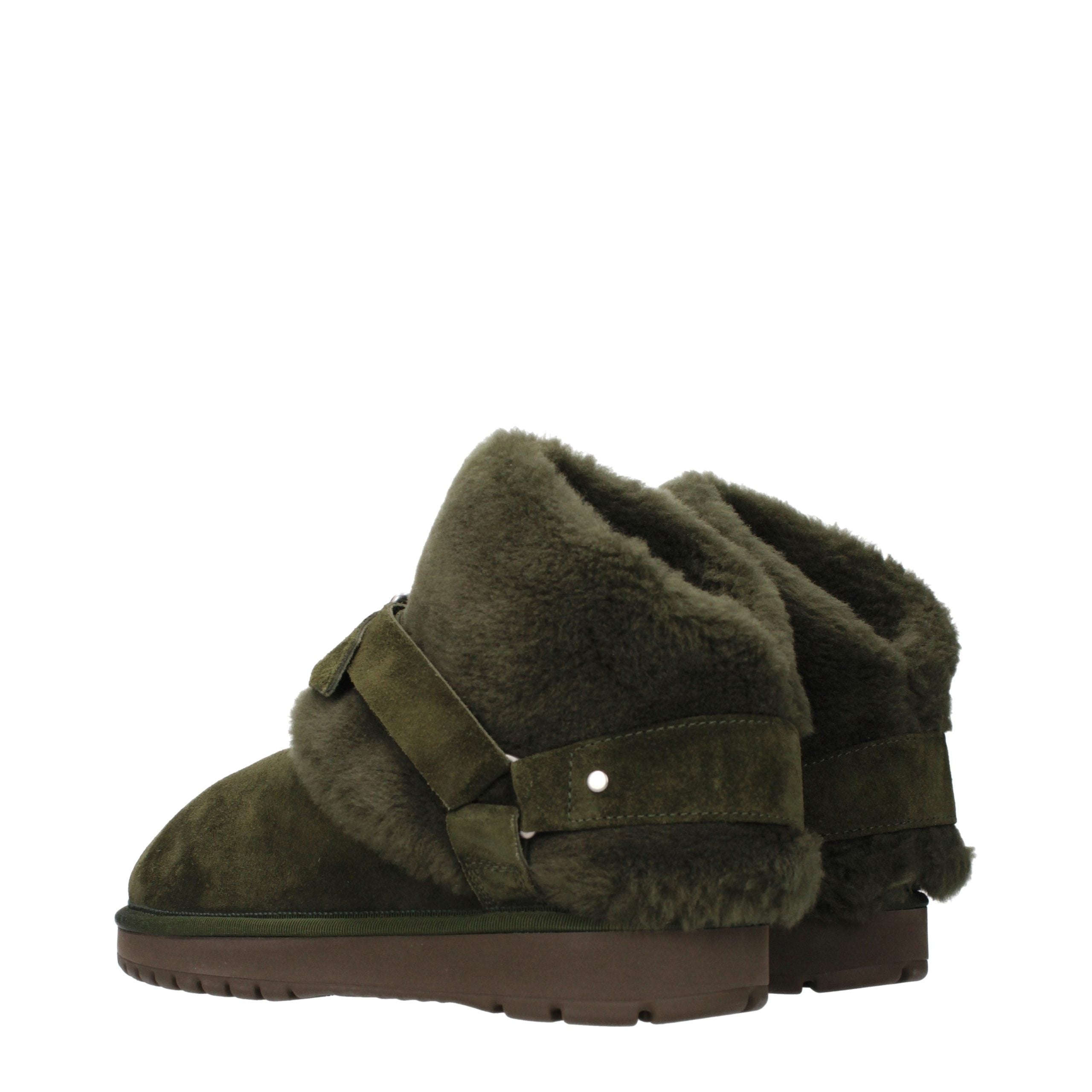 Burberry Grüne Leder-Ankle Boots-4