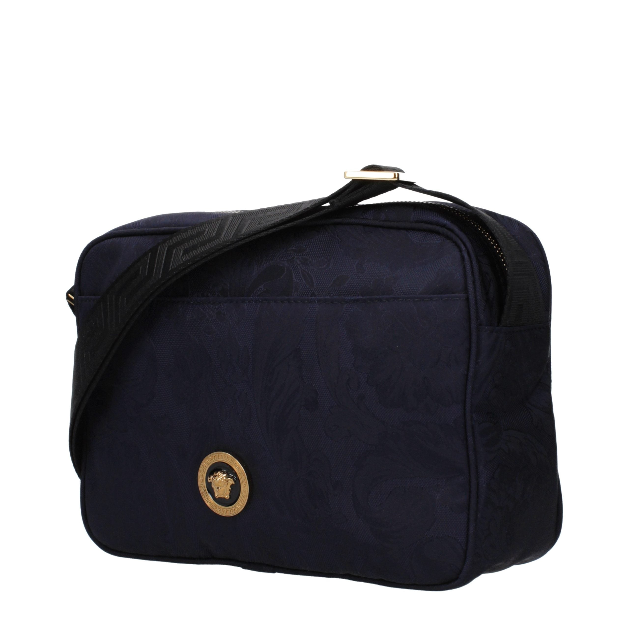 Versace Blaue Umhängetasche aus Stoff-2