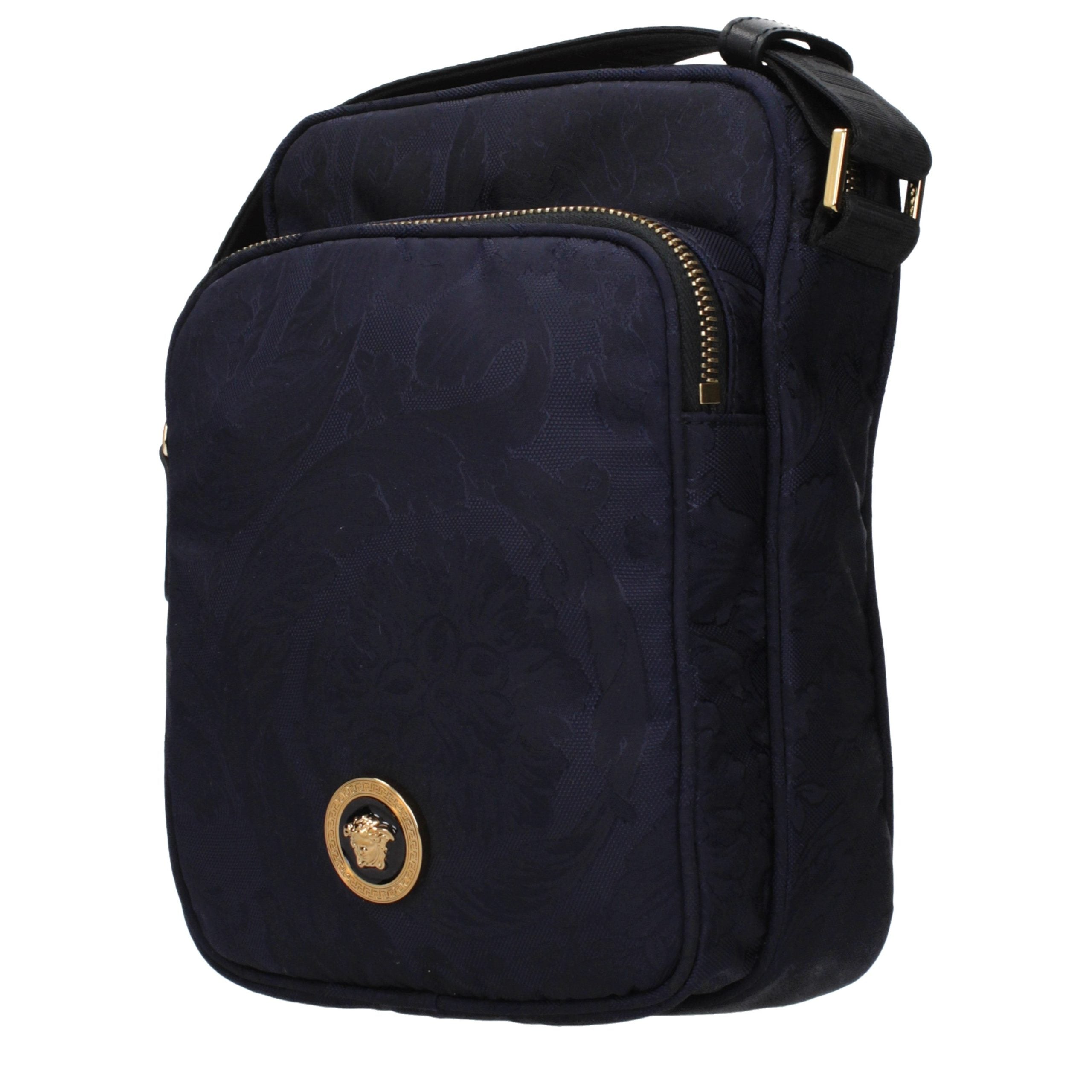 Versace Blaue Umhängetasche aus Stoff-2