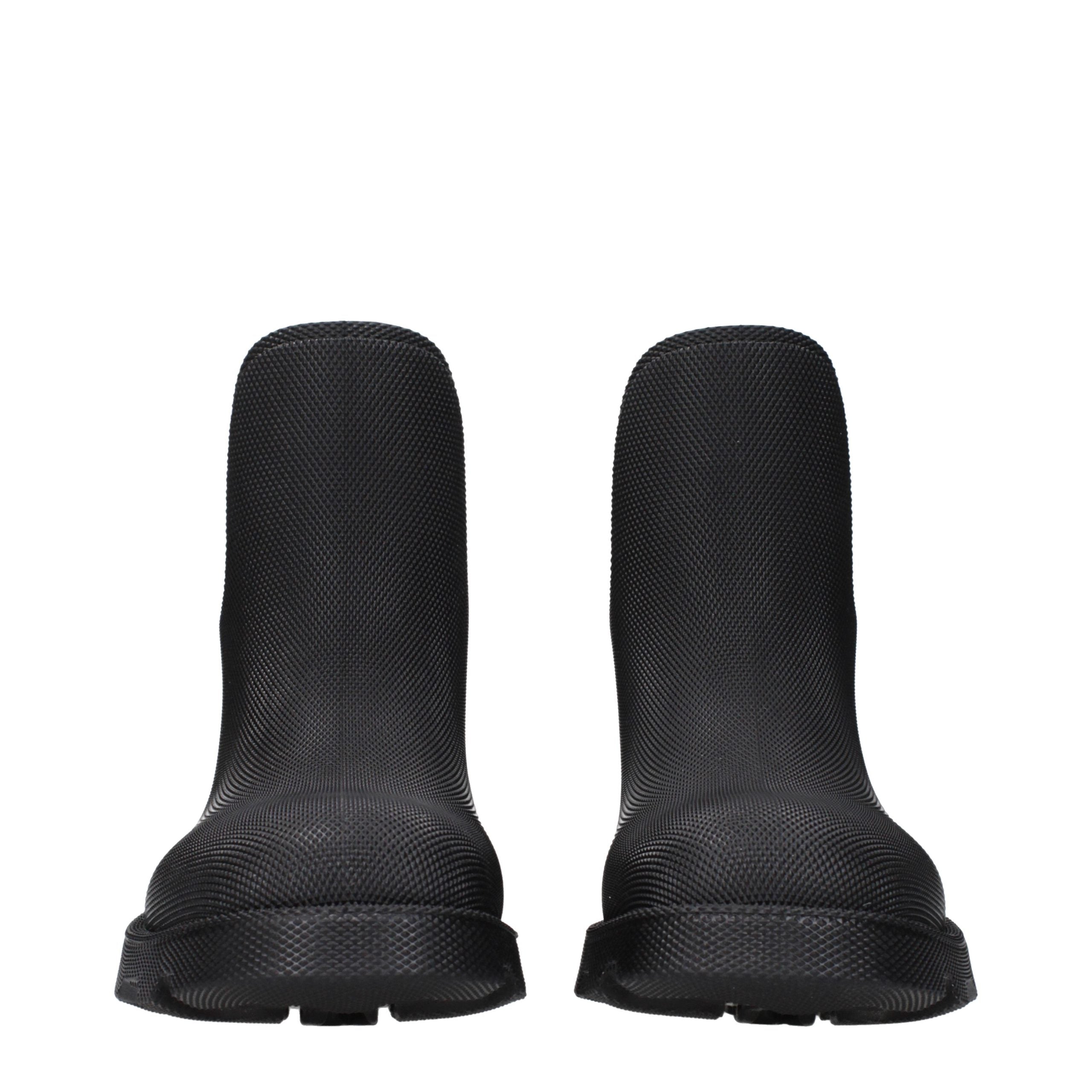 Burberry Schwarze Ankle Boots aus Baumwolle-3