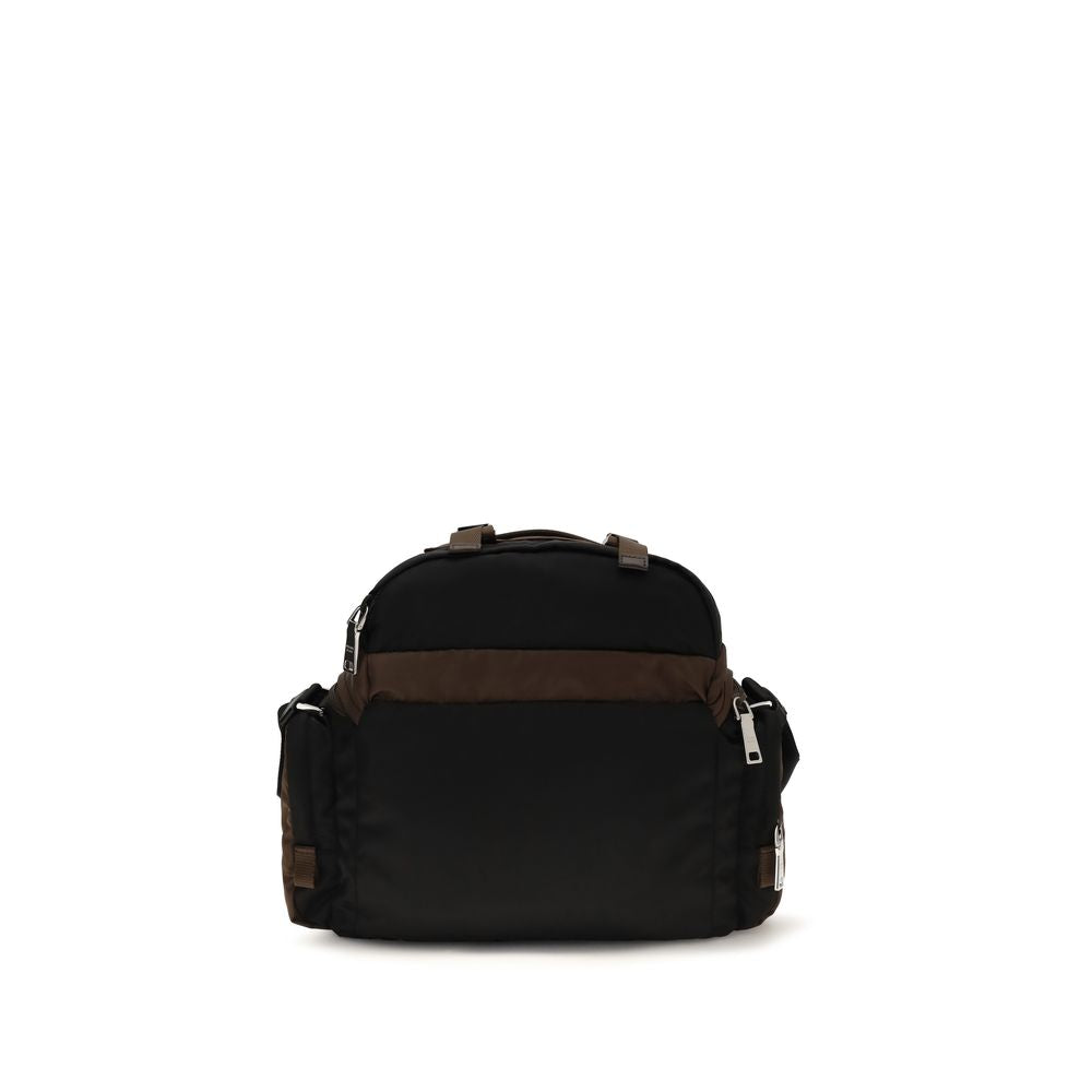 Prada Braune Schultertasche aus recyceltem Polyamid-2