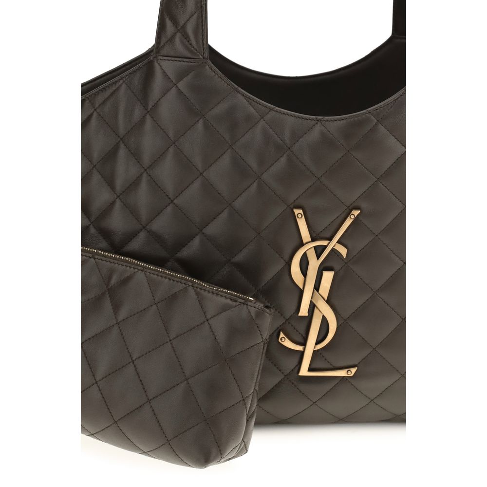 Saint Laurent Bicolor Napa Leather / Calf Bos Taurus Shoulder Bag-4