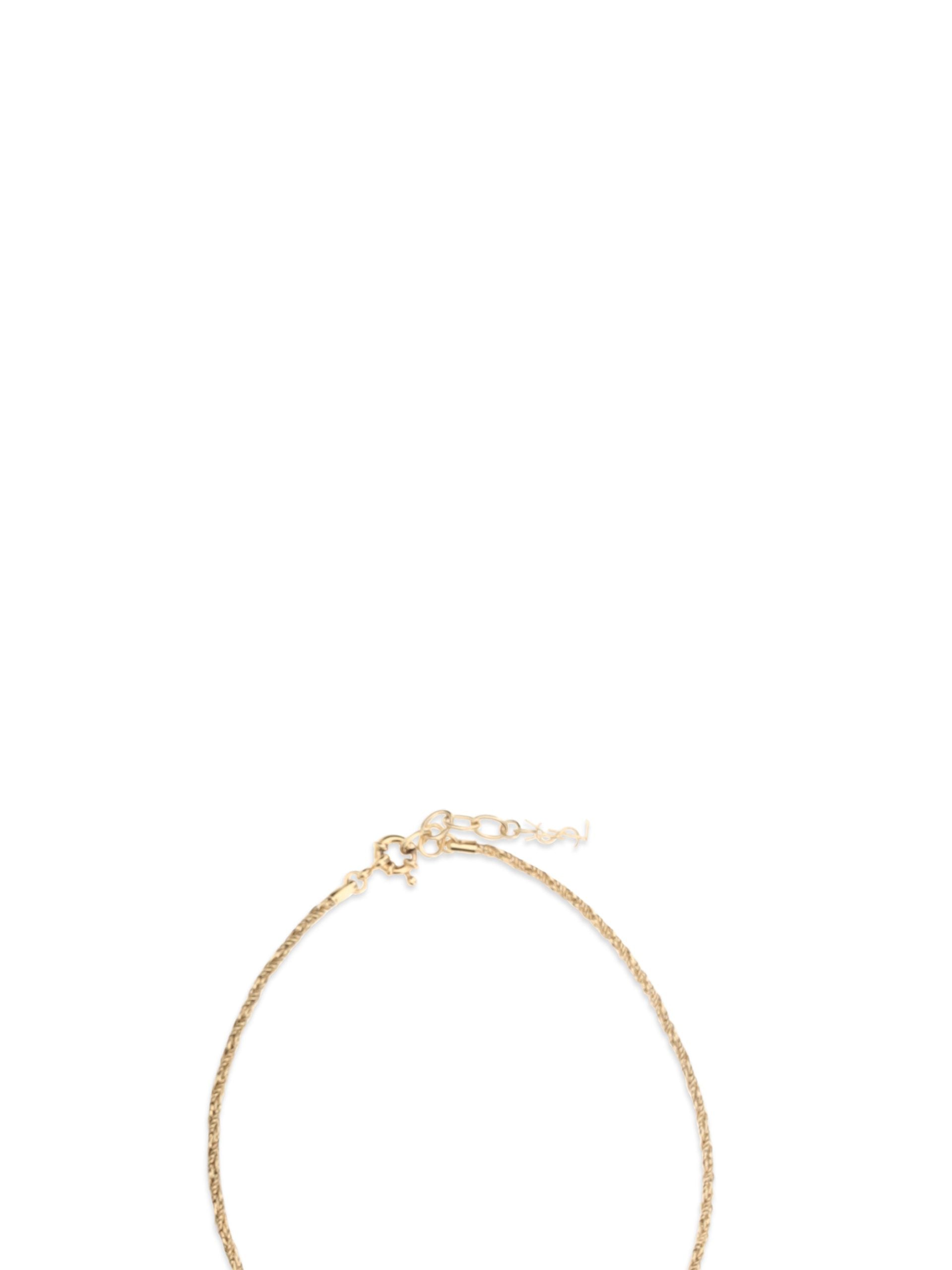 Saint Laurent Goldfarbene Halskette-3