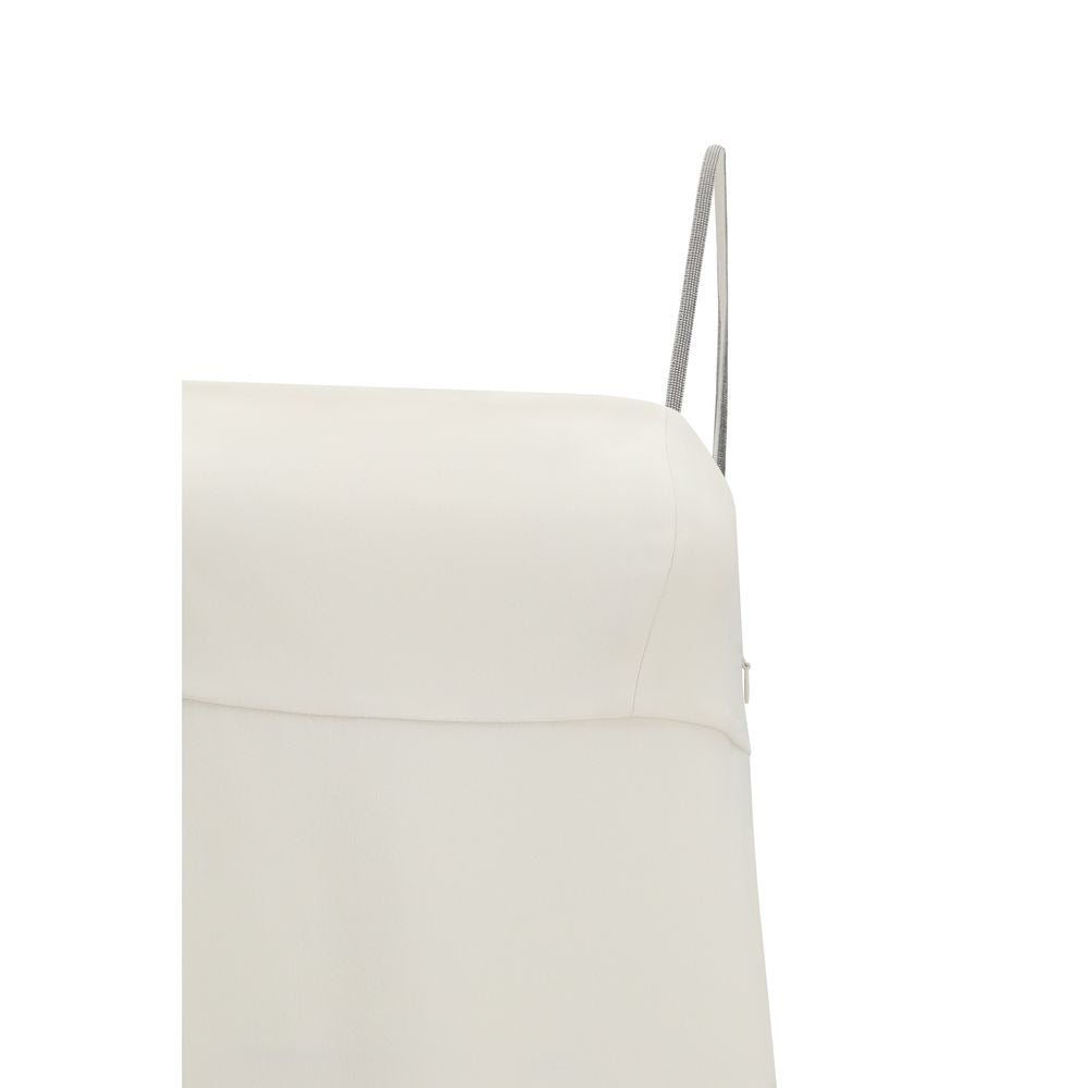 Brunello Cucinelli Weißes Freizeitkleid aus Acetat-3