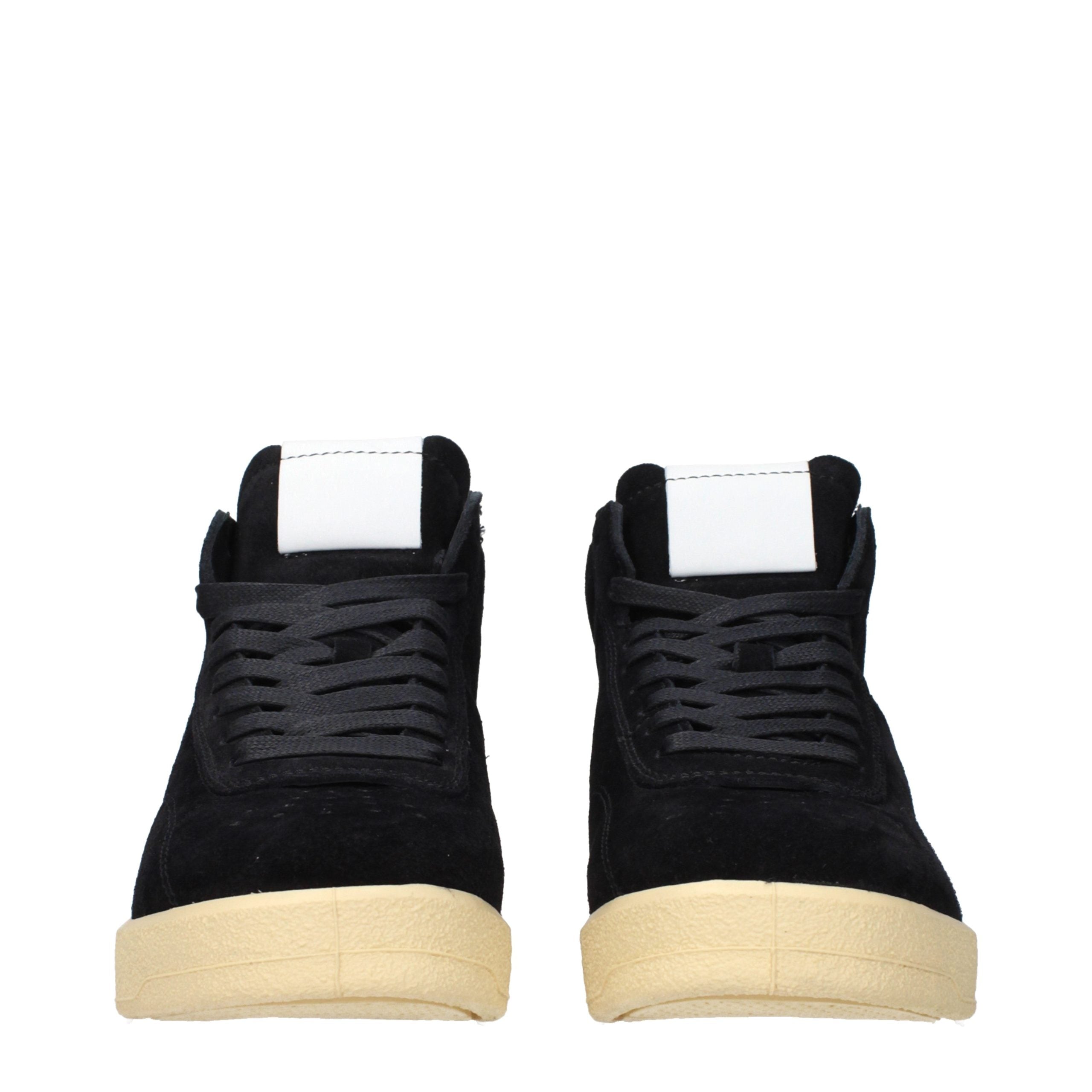 Jil Sander Schwarze Leder-High-Top-Sneaker-3